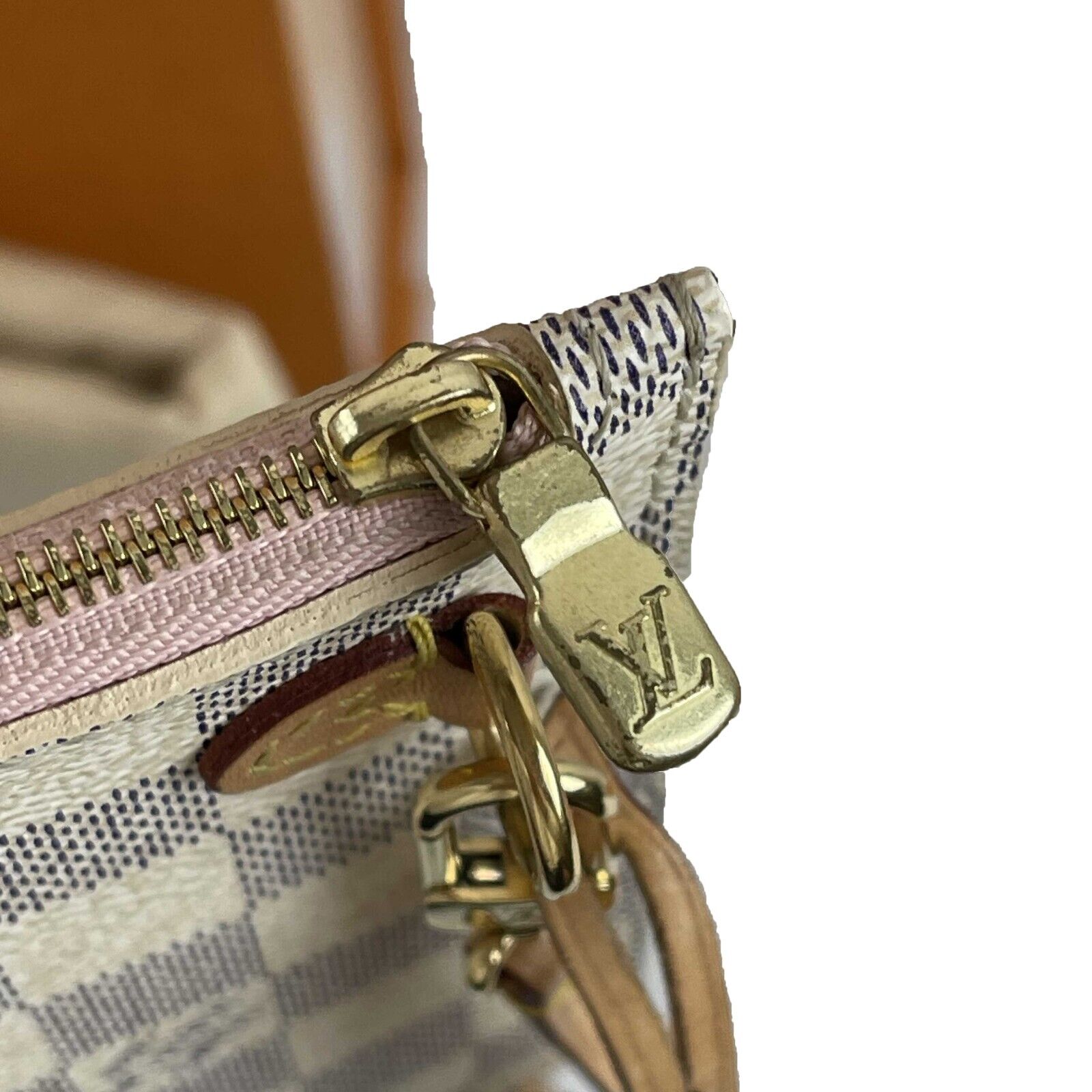 Louis Vuitton Neverfull GM Tote Bag - Damier Azur Canvas with Pouch, White Designer Handbag for Women | Perfect for Work, Travel & Everyday Use