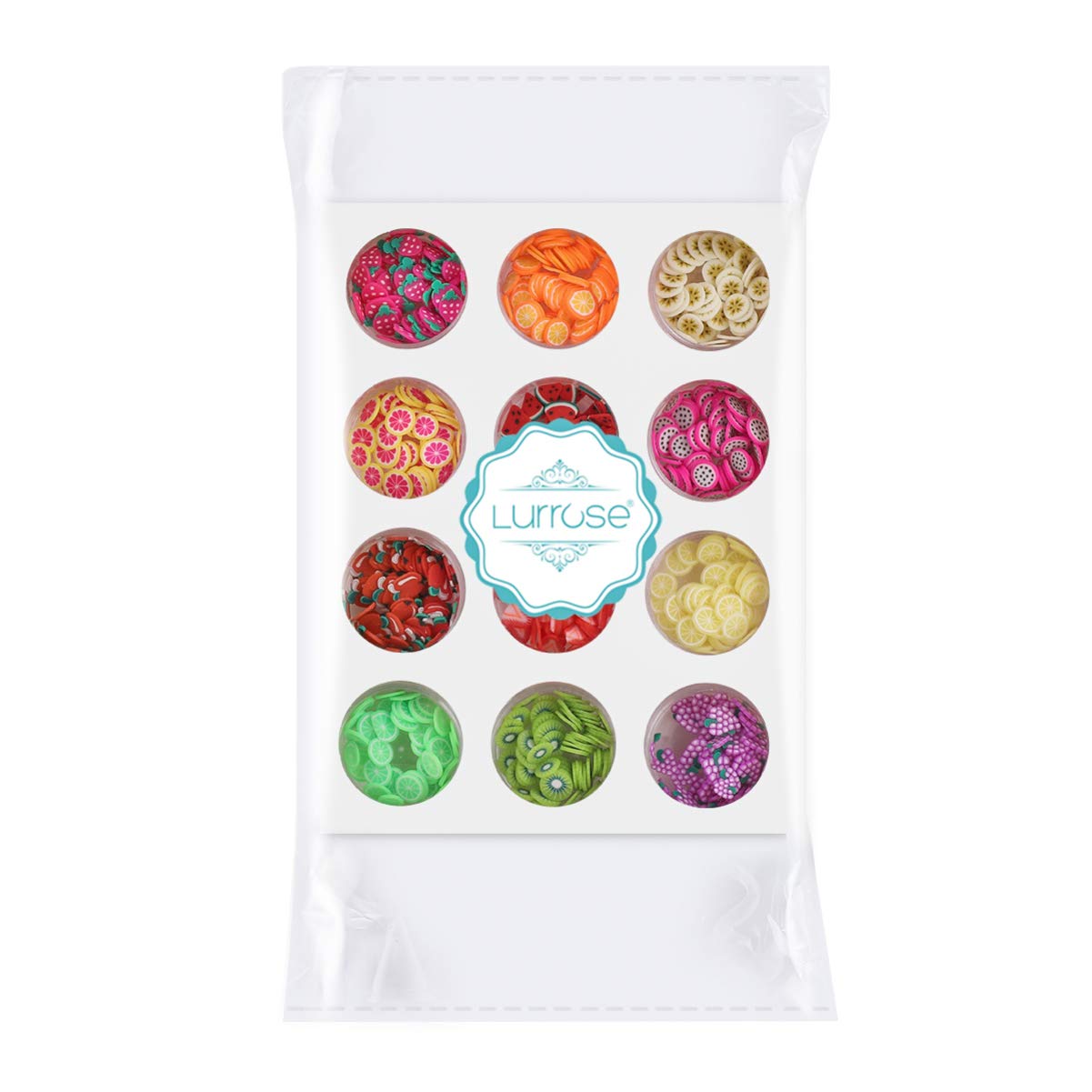 Lurrose DIY Clay Nail Art Decorations Kit - 1 Set of Fruit Slice Nail Charms for Creative Nail Designs | Perfect for Home Manicures, Nail Salon Decor & Kids Craft Activities