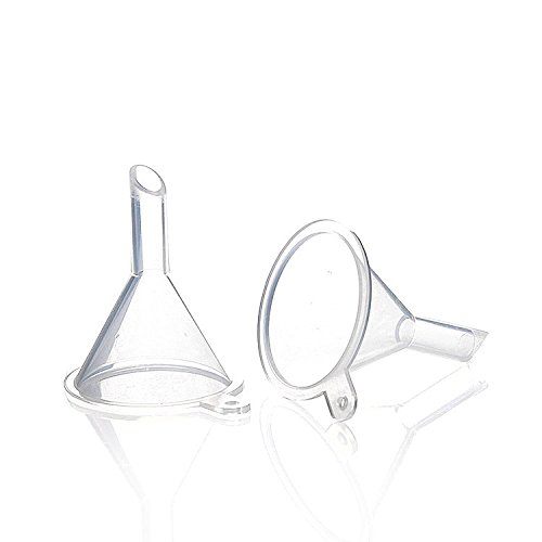 WOIWO 2-Pack Plastic Liquid Dispensing Funnel Set for Perfume, Toner & Essential Oils - Mini Kitchen & Lab Funnel for Precise Pouring, DIY Cosmetics & Refilling Small Bottles