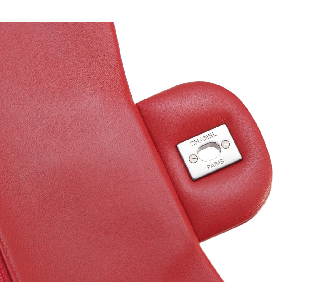 Authentic Chanel Jumbo Double Flap Bag in Red with Ruthenium Hardware - Luxury Handbag for Women, Perfect for Parties, Date Nights & Special Occasions