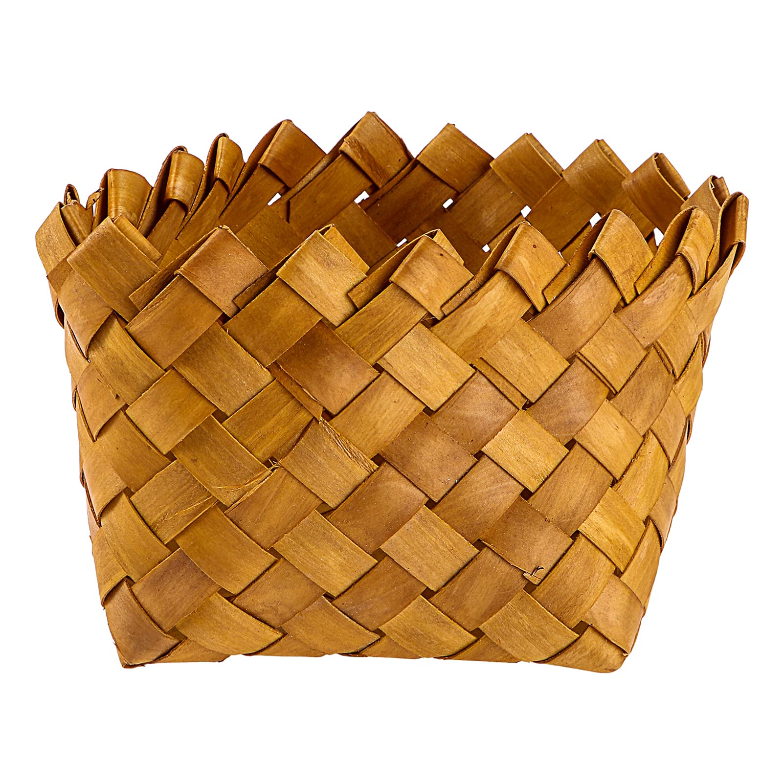 Cabilock Woven Rattan Storage Basket - Wooden Decorative Organizer for Fruits, Snacks, Toys, Keys & Books | Perfect for Kitchen Counter, Living Room, Nursery & Office Desktop Use