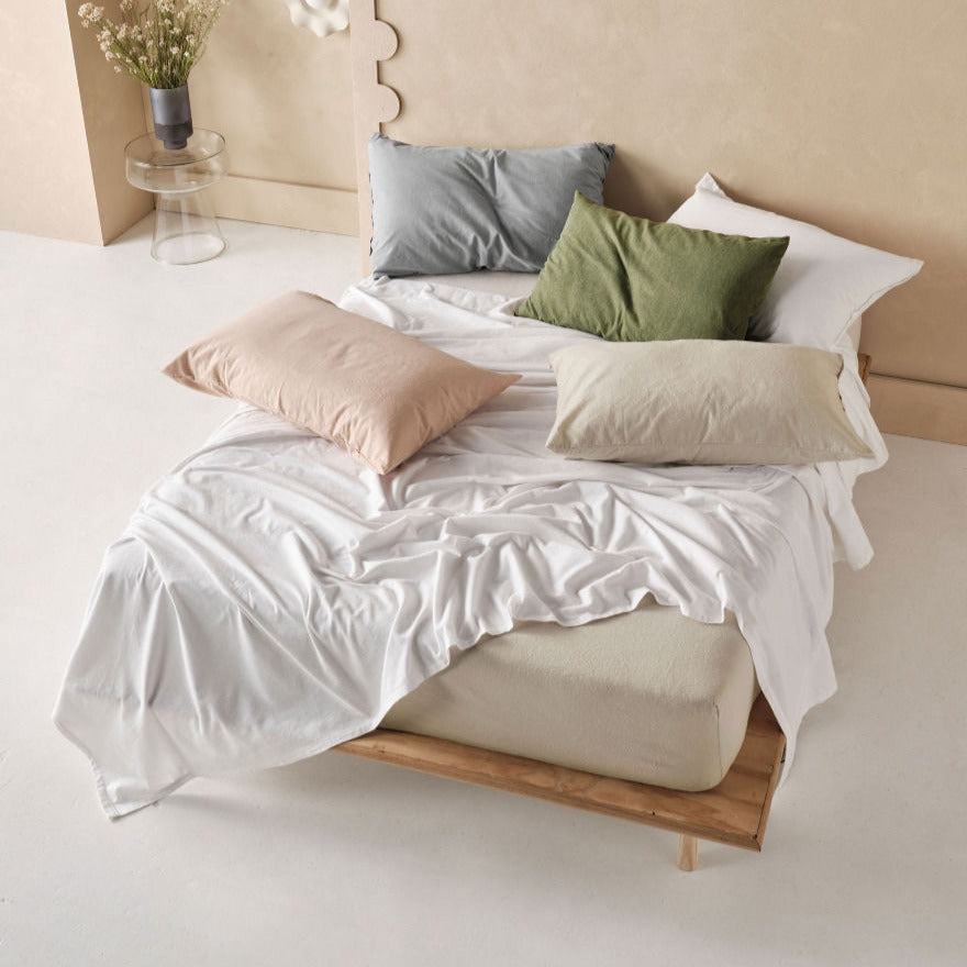 Flannelette Plain Dyed Taupe Sheet Set by LINEN HOUSE