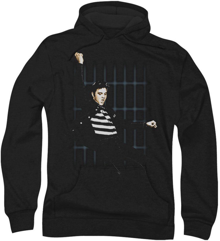 Elvis Presley Men's Blue Bars Hoodie Sweatshirt - Vintage Music Fan Gift, Casual Wear for Concerts & Everyday Comfort