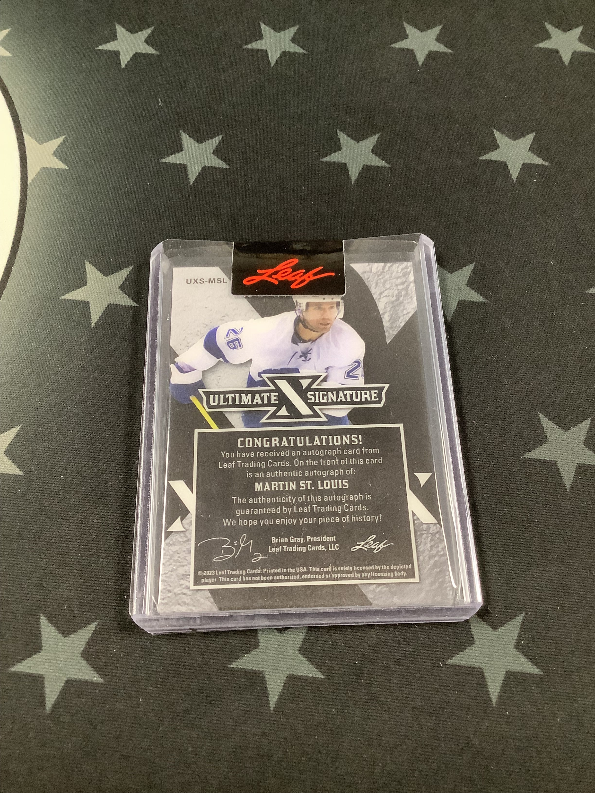 2023 LEAF ULTIMATE Hockey Martin St. Louis Ultimate Signatures Black #UXS MSL /5 - Rare Autographed Hockey Card for Collectors & NHL Fans - Perfect for Display, Investment & Memorabilia Collections