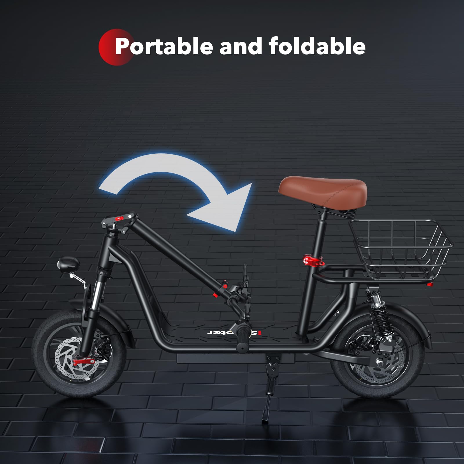 iScooter Electric Scooter with Seat - 37/21 Miles Long Range, 28/19/15.6 MPH Top Speed, 14