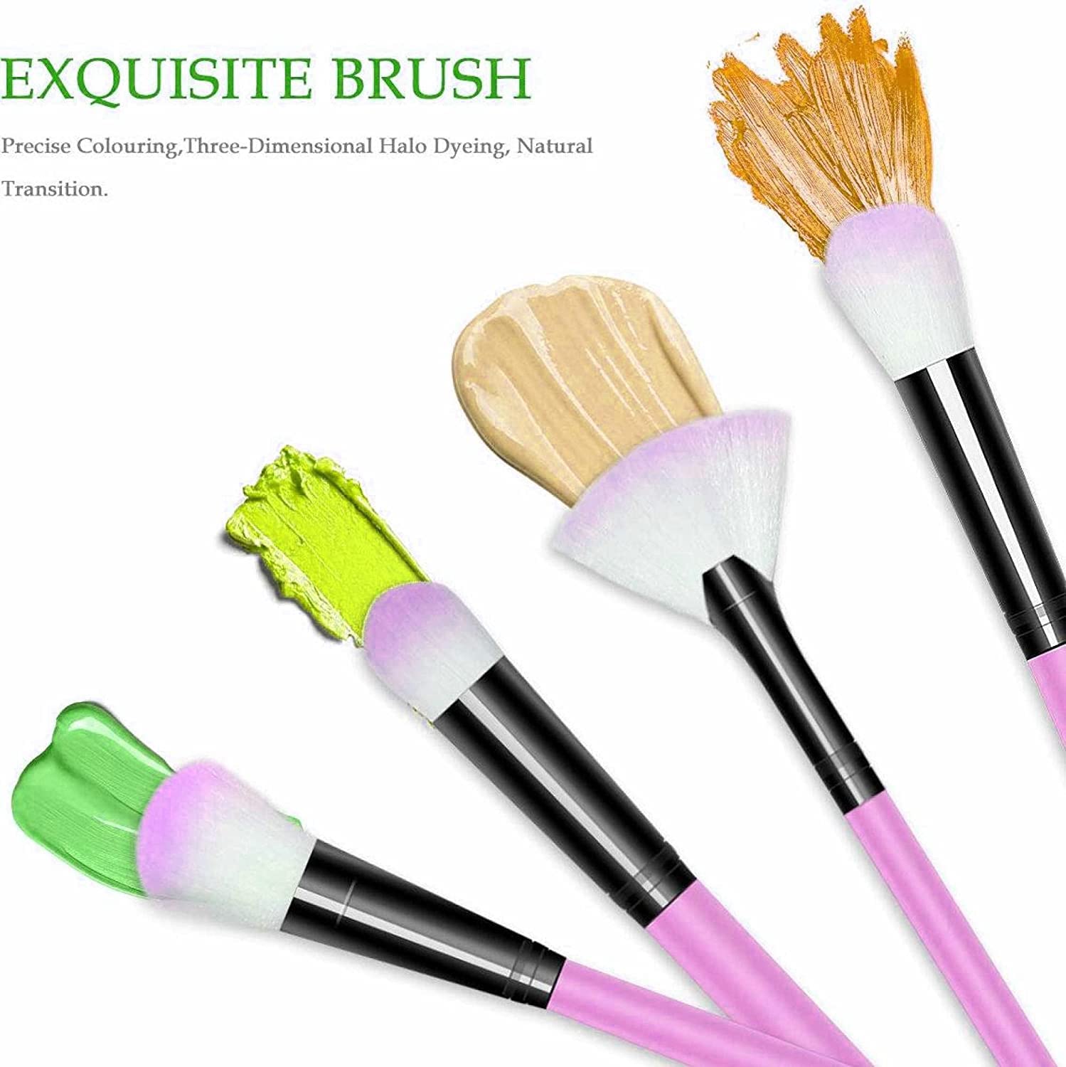 FOZZBY 12-Piece Professional Makeup Brush Set with Storage Box - Soft Pink Vegan Brushes for Foundation, Blush, Eyeshadow & More - Perfect Gift for Women & Girls (Ideal for Travel, Home & Professional Use)