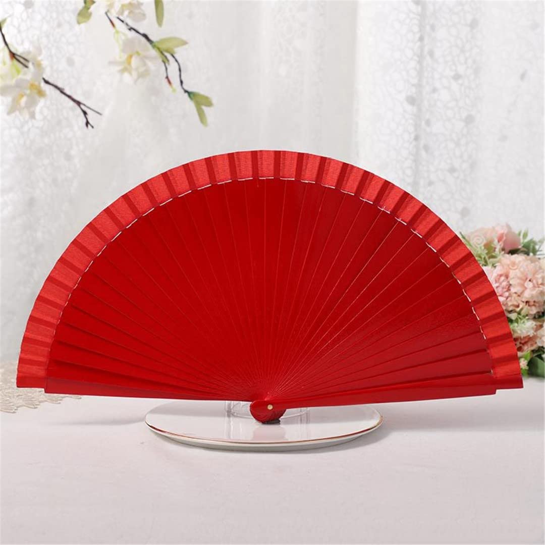 Hand-Painted Spanish Dance Performance Wooden Folding Fan - Wedding Accessory & Flamenco Costume Prop | Perfect for Bridal Showers, Cultural Performances, and Photo Shoots