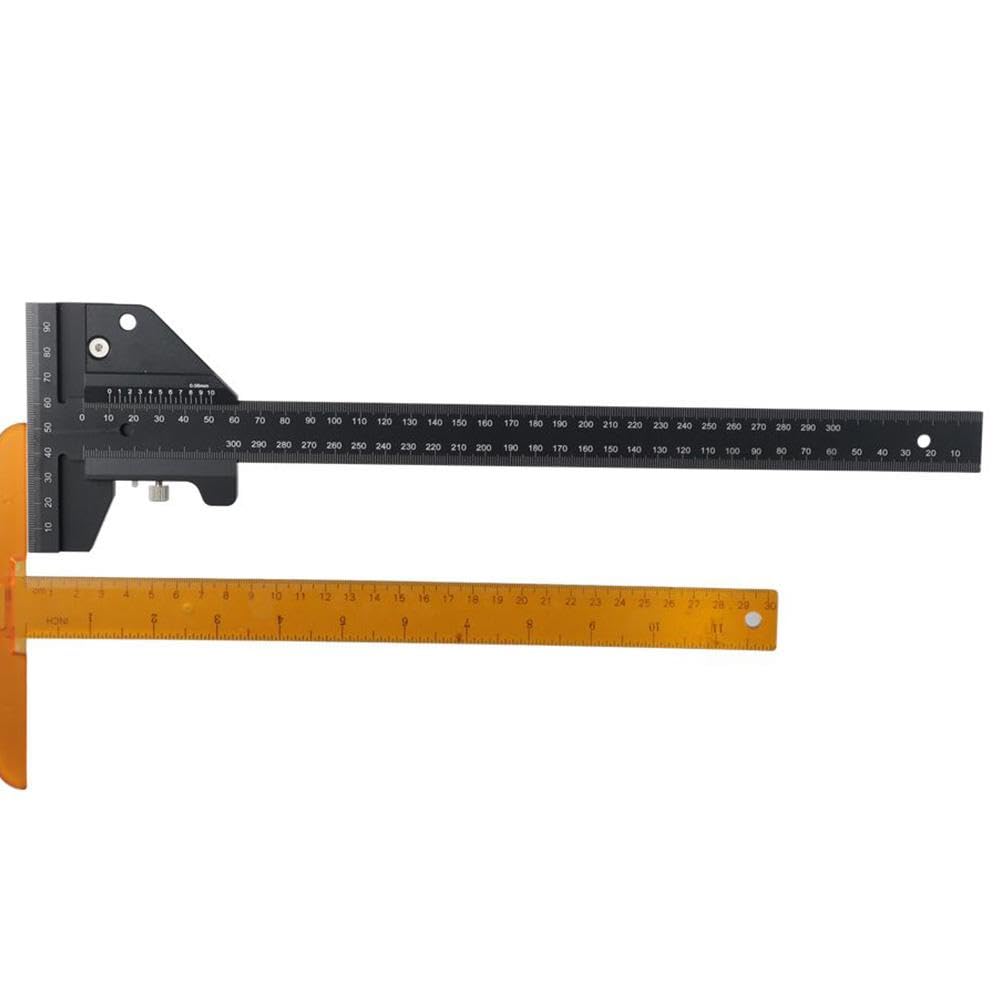 Professional 300mm Aluminum Steel Precision Marking Gauge Tool - Metric Sliding Measuring & Drawing Tool for Carpentry, Woodworking & DIY Projects