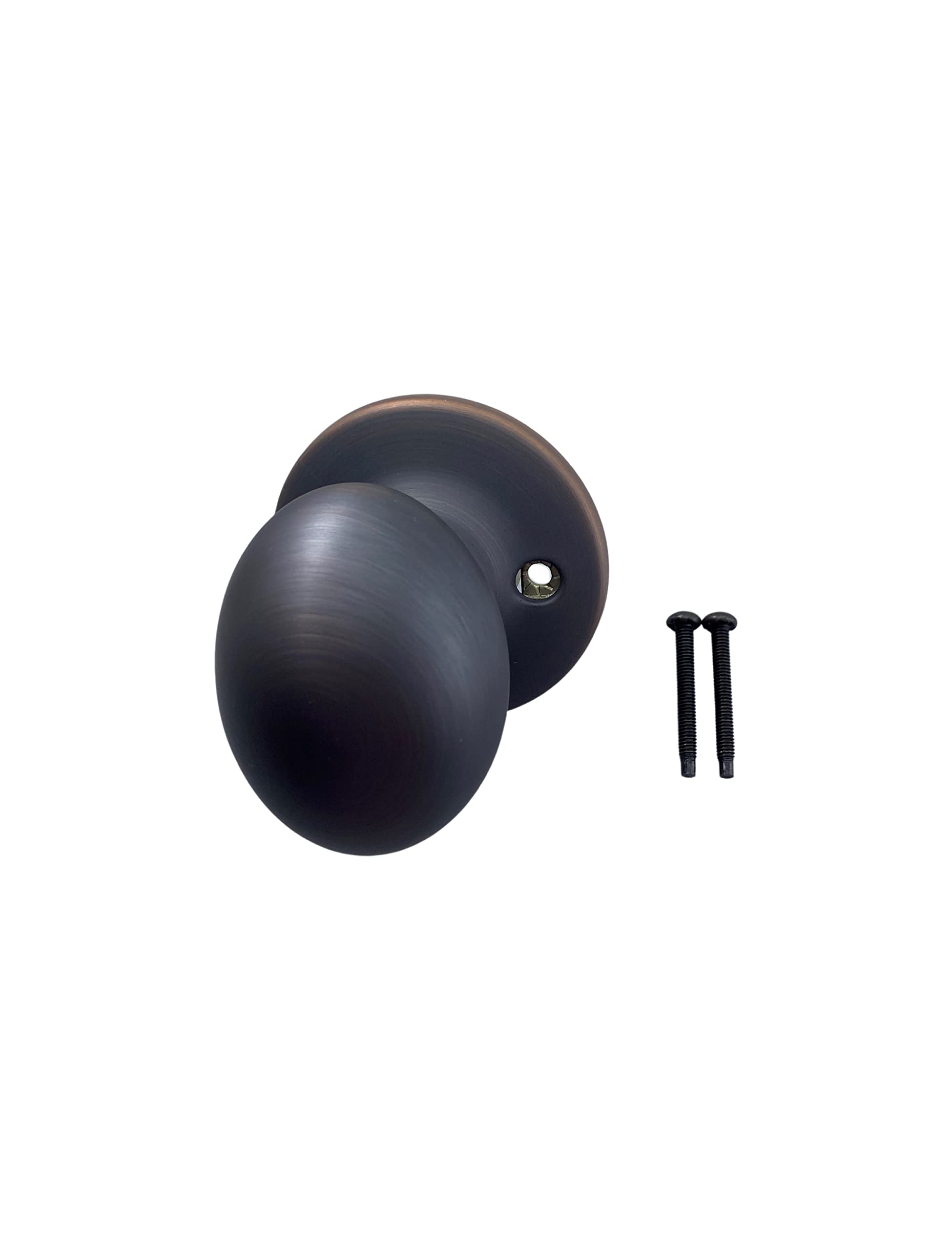 Better Home Products 51910b-XCP2 Miraloma Egg Style Door Knob Handleset in Oil Rubbed Bronze - 2 Pack for Interior Doors, Bedrooms & Bathrooms