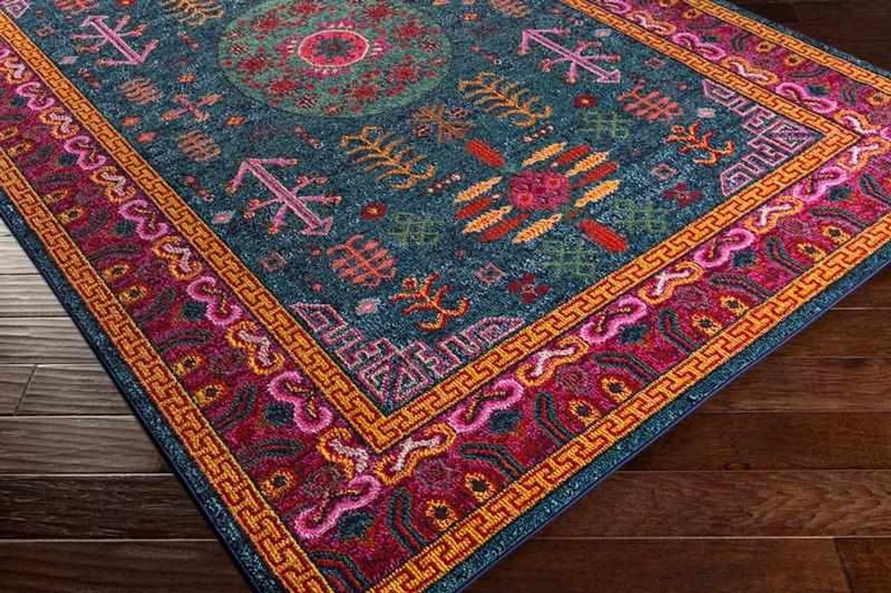 Mark&Day 2x3 Beziers Traditional Bright Red Area Rug - Non-Slip Red Black Carpet for Living Room, Bedroom, Kitchen, Dorm - Soft & Durable Indoor Floor Mat (2' x 2'11