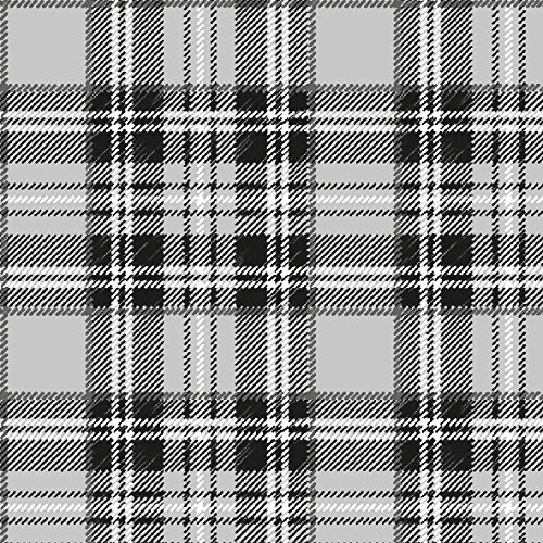 Premium Scottish Grey Plaid Luncheon Paper Napkins - 100-Pack Disposable Elegant Tableware for Parties, Weddings, and Holiday Gatherings