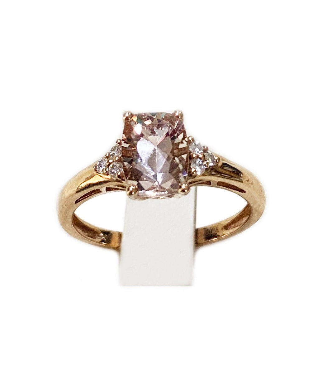 14K Rose Gold Morganite Ring for Women - Elegant Vintage Style Engagement & Wedding Band - Perfect for Valentine's Day, Anniversary & Proposal Gifts