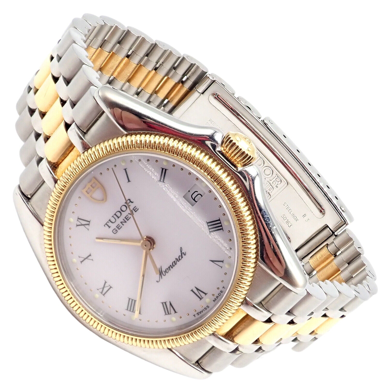 Authentic Vintage Tudor 15733 Stainless Steel Two-Tone Quartz Watch 1991 - Classic Timepiece for Men, Luxury Dress Watch for Formal & Casual Occasions