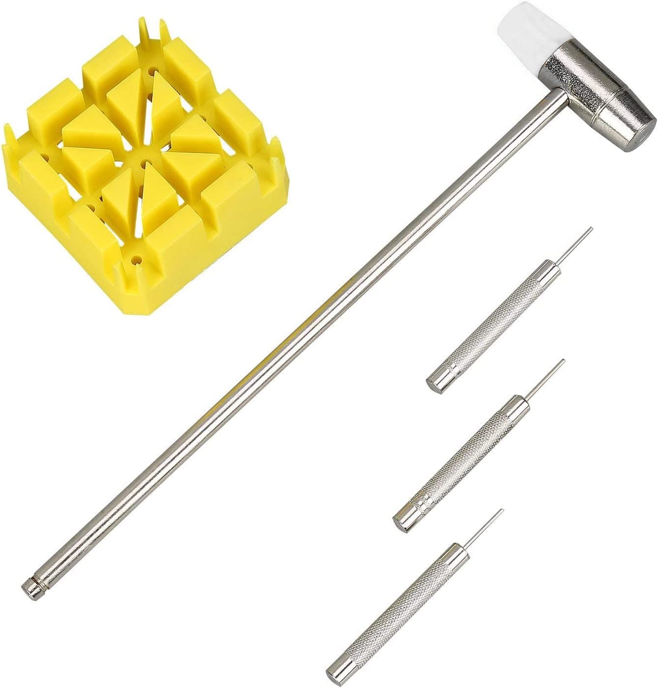Premium Watch Band Tool Kit - Plastic Watch Case Holder, Strap Bracelet Link Pin Remover & Spring Bar Tool Set for Watch Repair & Adjustment | Perfect for Watchmakers, DIY Enthusiasts & Jewelry Repair Shops