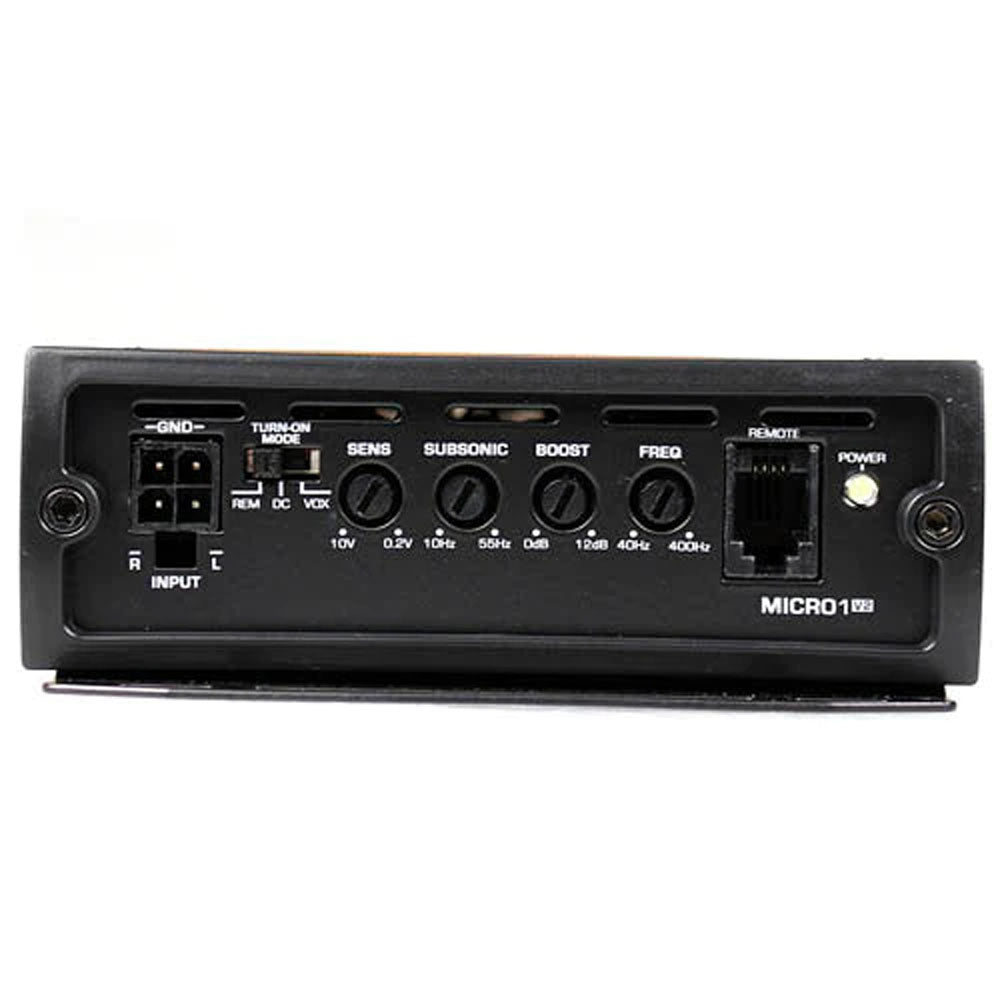 Diamond Audio MICRO1V2 500W RMS Monoblock Class D Car Amplifier - High Power Full Range Micro Amp for Car Audio System | Perfect for Subwoofers, Speakers & Enhanced Bass in Vehicles