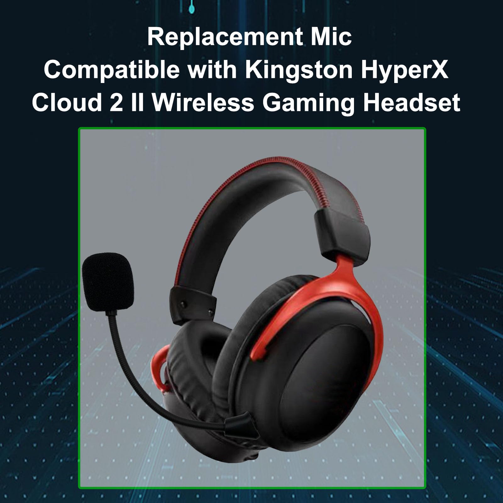 HyperX Cloud 2 II Wireless Gaming Headset Replacement Microphone - Noise Cancelling Detachable Mic for PS5, Xbox Series X/S, PS3 & PC (3.5mm, Black) - Perfect for Streaming, Online Gaming & Voice Chat