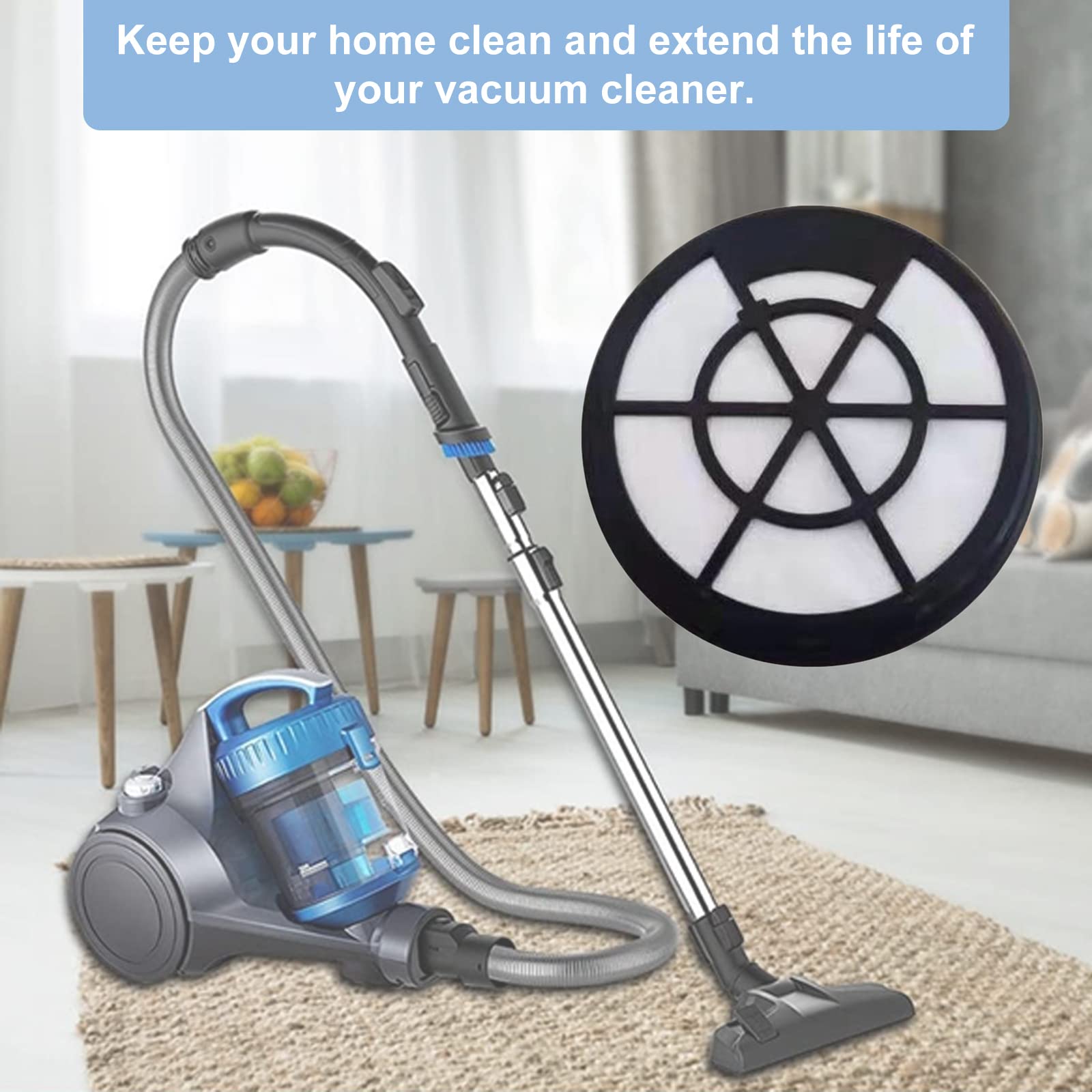 Eureka NEN110A Vacuum Cleaner Replacement Filters - 1 Pack | Compatible with Eureka NEN110A Models | HEPA Filter for Dust, Pet Hair & Allergens | Ideal for Home Cleaning & Allergy Relief