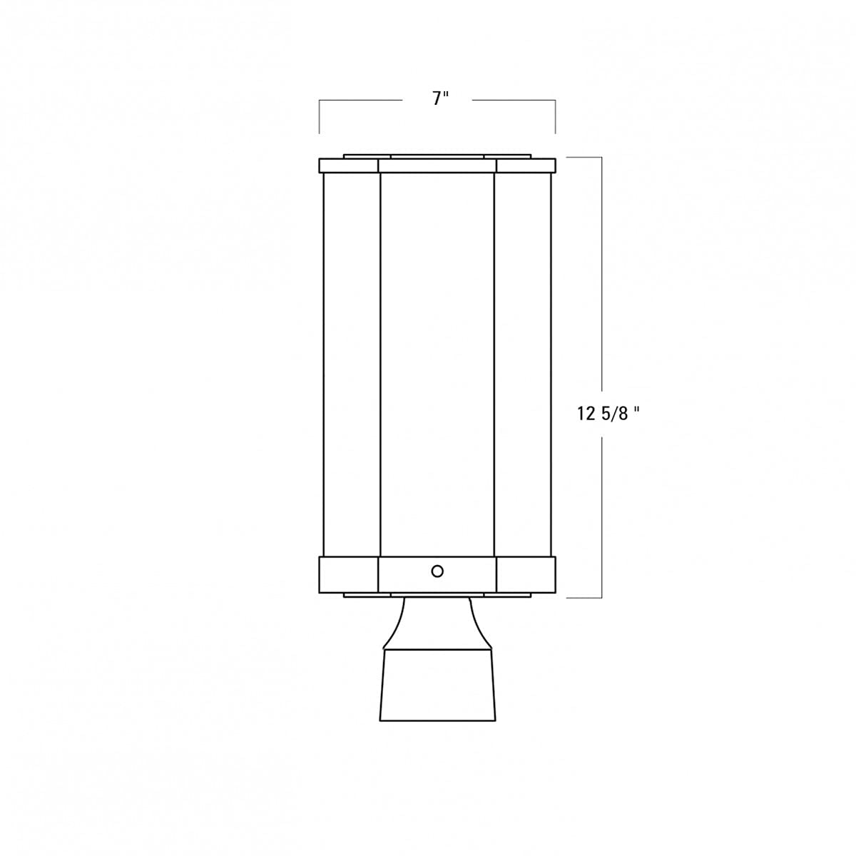 Contemporary Outdoor Post Lantern - 12.63