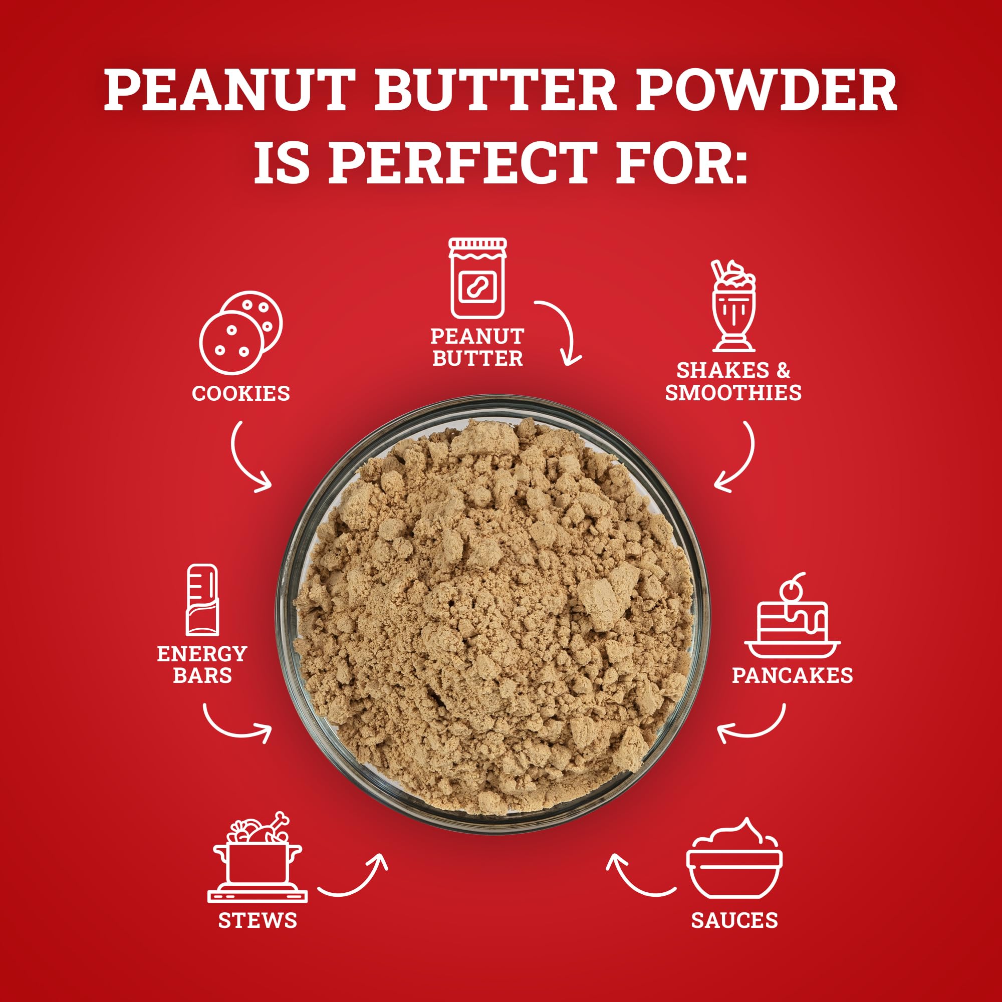 Hoosier Hill Farm 100% Natural Peanut Butter Powder - 2LB (Pack of 1) | No Additives, 8g Protein per Serving | Great for Smoothies, Baking & Healthy Snacks