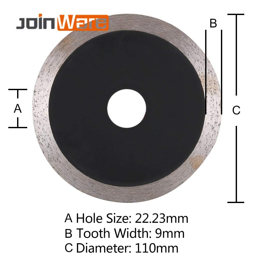 110mm Diamond Saw Blade for Wet Cutting - Concrete, Ceramic, Brick, Marble & Stone - Professional Circular Saw Tool for Construction, Masonry & DIY Projects