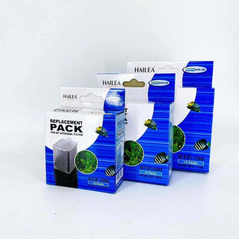 HAILEA BTP Series Aquarium Filter Sponge & Activated Carbon Replacement Parts - Ideal for Fish Tank, Pond & Water Filtration Systems