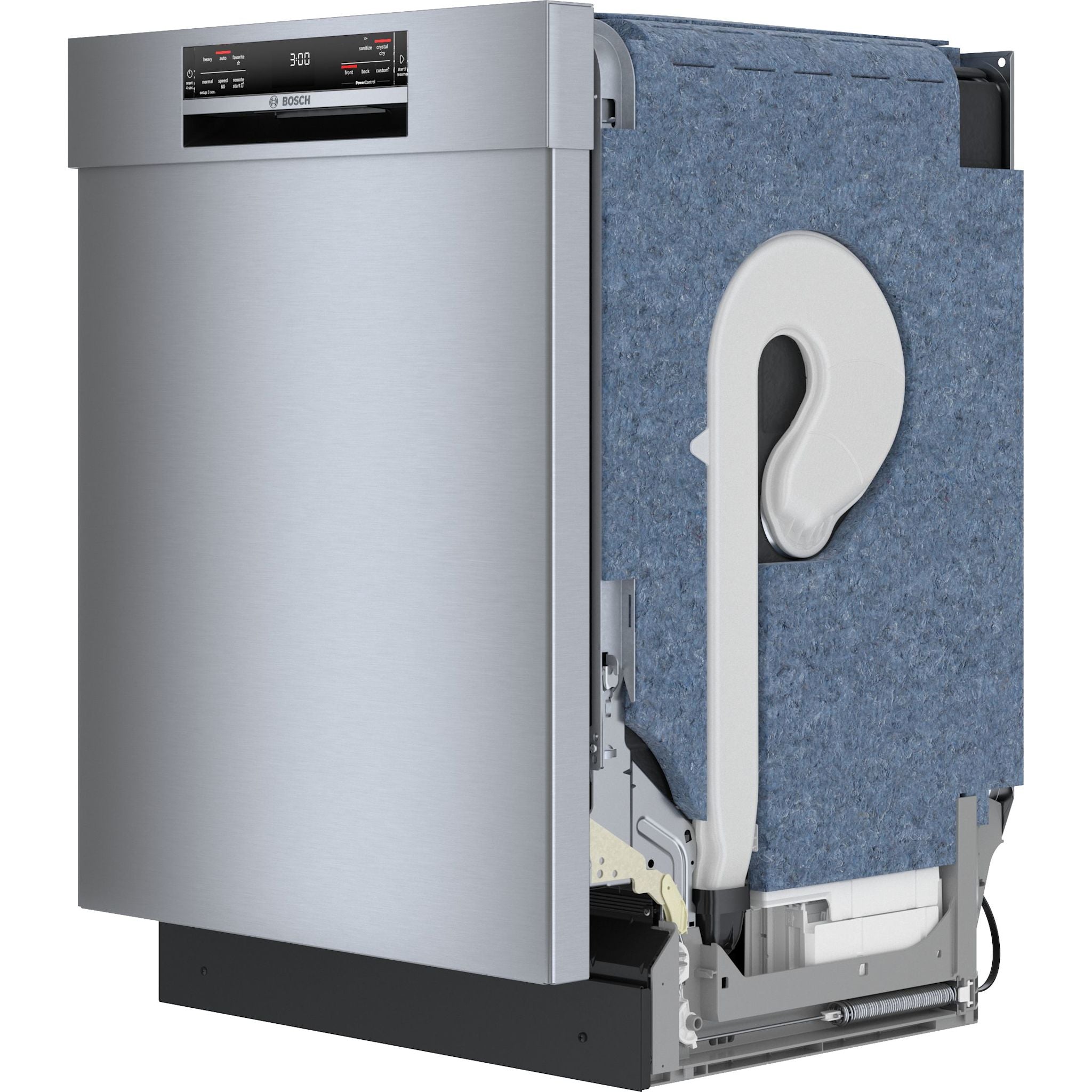Bosch 800 Series SHE78CM5N Stainless Steel Built-In Dishwasher - 44 dBA Ultra-Quiet, 16 Place Settings, CrystalDry Technology for Superior Drying | Perfect for Large Families & Entertaining Guests