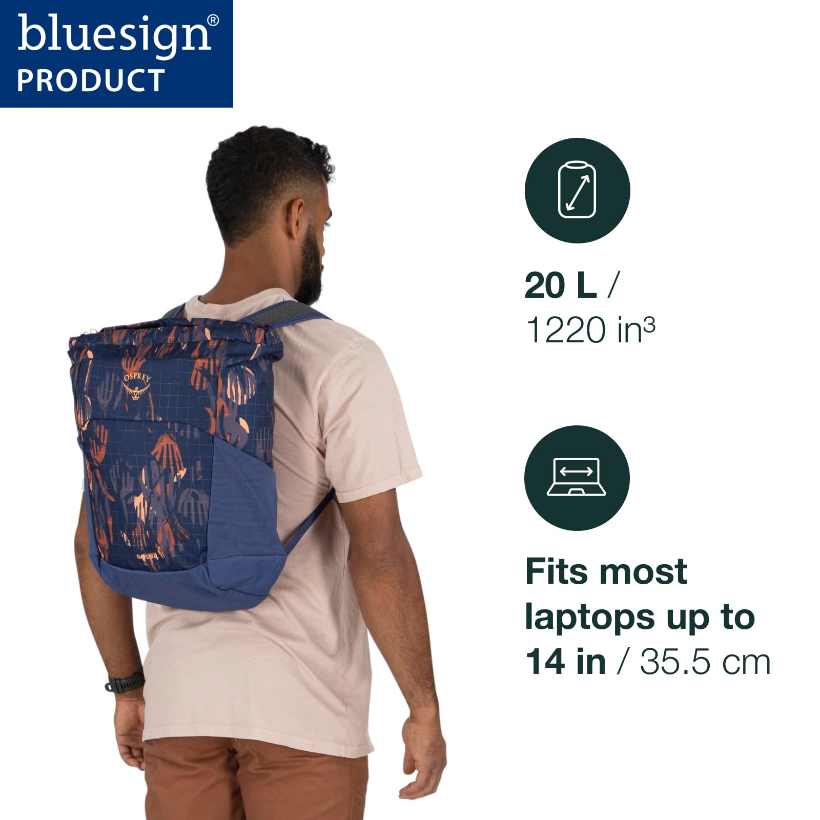Osprey Daylite Tote Pack - Lightweight Water-Resistant Hiking Backpack for Women & Men, Perfect for Travel, Commuting & Outdoor Adventures (Tan Concrete)