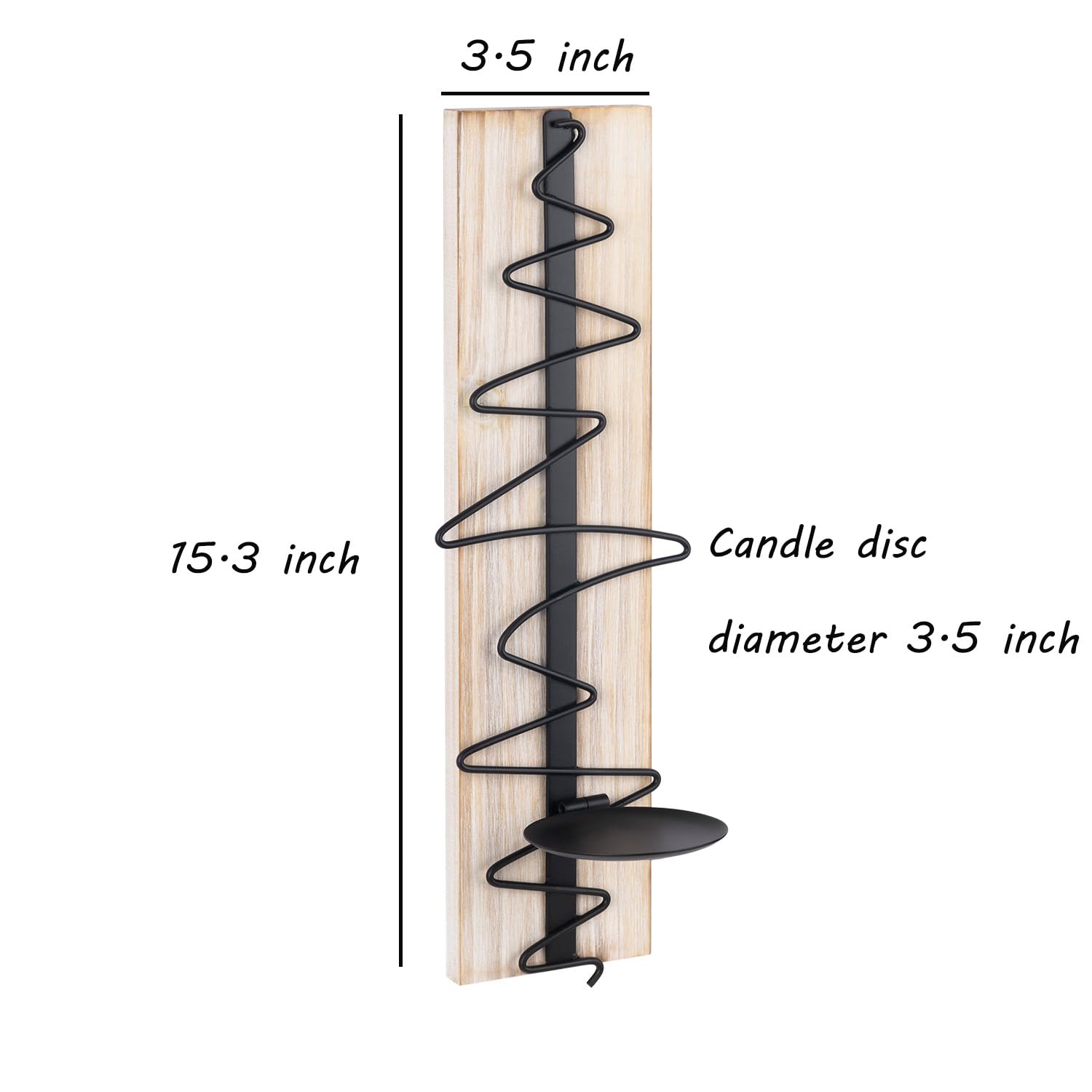 Rustic Wood Wall Candle Sconce Set of 2 - Farmhouse Wall Mounted Candle Holders for Living Room, Bathroom & Dining Room Decor - Perfect for Cozy Home Ambiance & Romantic Dinner Lighting