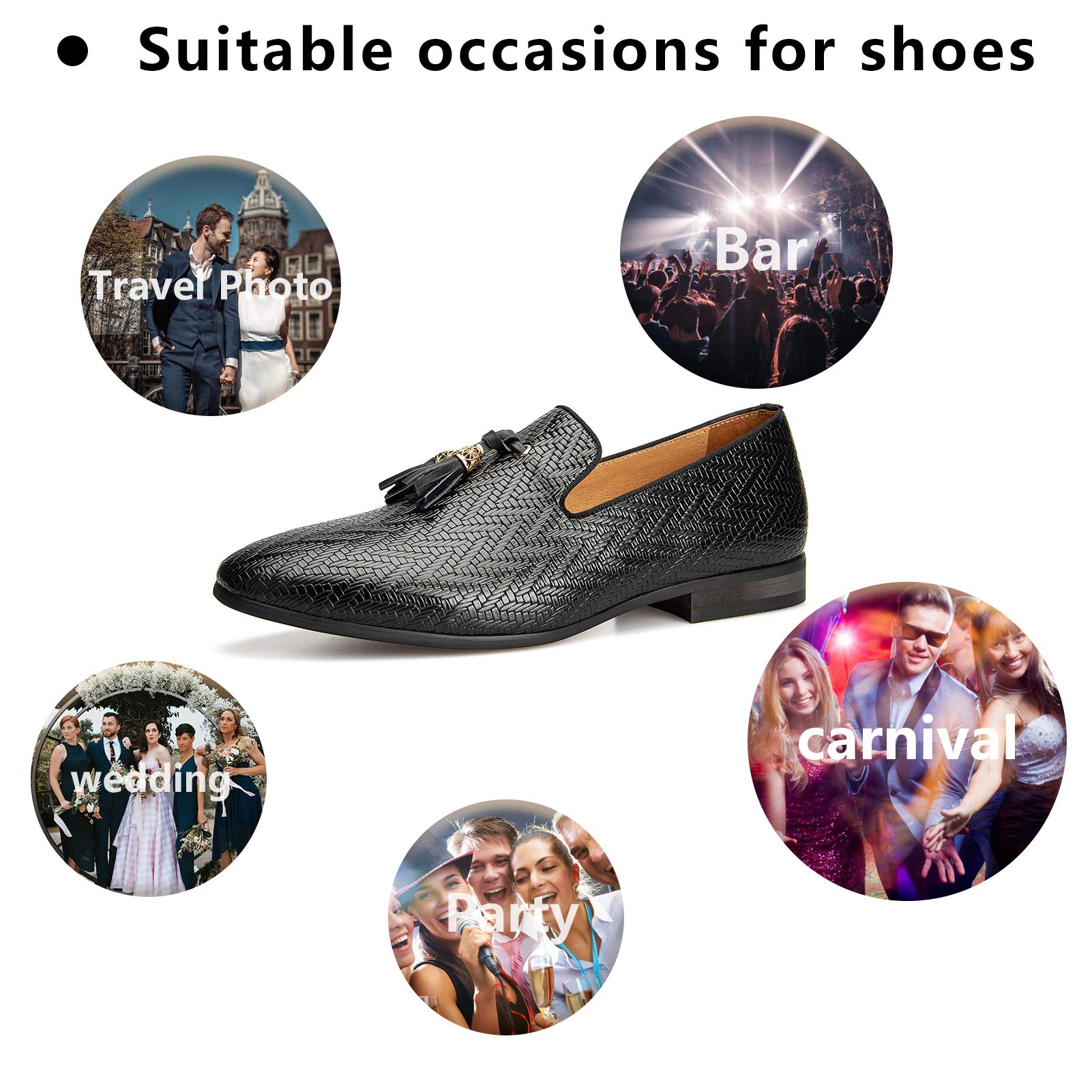 Meijiana Men's Classic Luxury Loafers - Stylish Slip-On Dress Shoes for Wedding, Business & Casual Wear | Comfortable & Elegant Footwear for Formal Events, Office & Daily Outfits