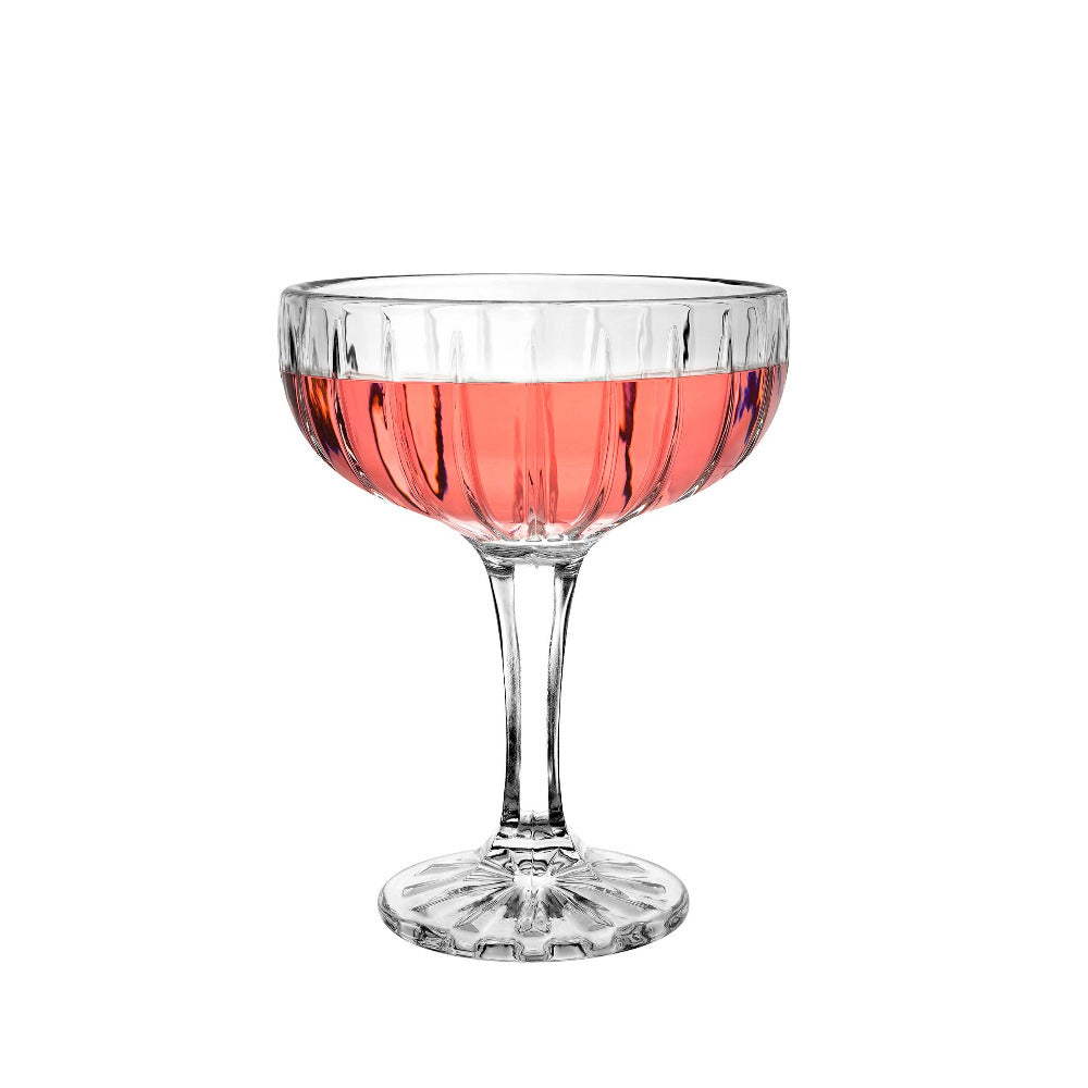Premium Cut Crystal Coupe Glasses Set - Elegant Champagne & Cocktail Glasses for Wedding, Party & Home Bar - 6-Piece Luxury Drinkware for Special Occasions & Gifts