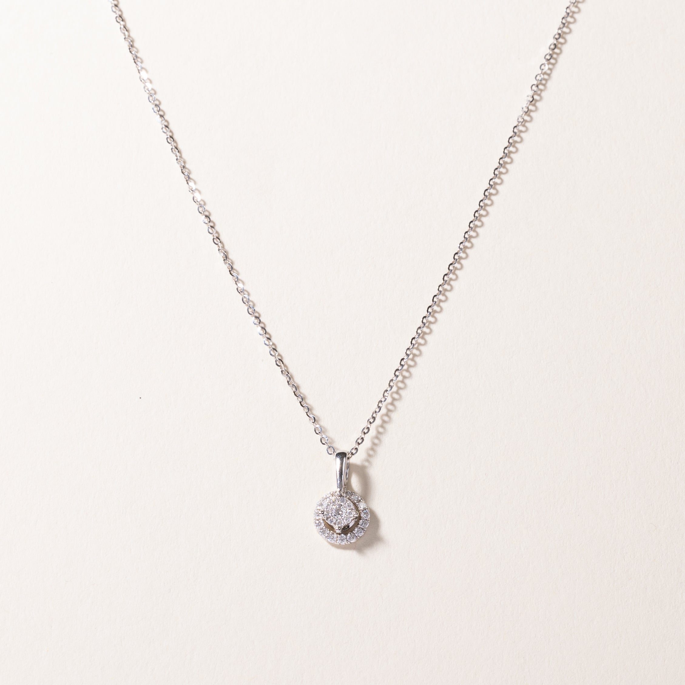 18K White Gold Diamond Necklace for Women | 0.26 Carat Total Weight | Elegant Pendant Jewelry Gift for Anniversary, Birthday & Valentine's Day | Perfect for Parties, Weddings & Special Occasions