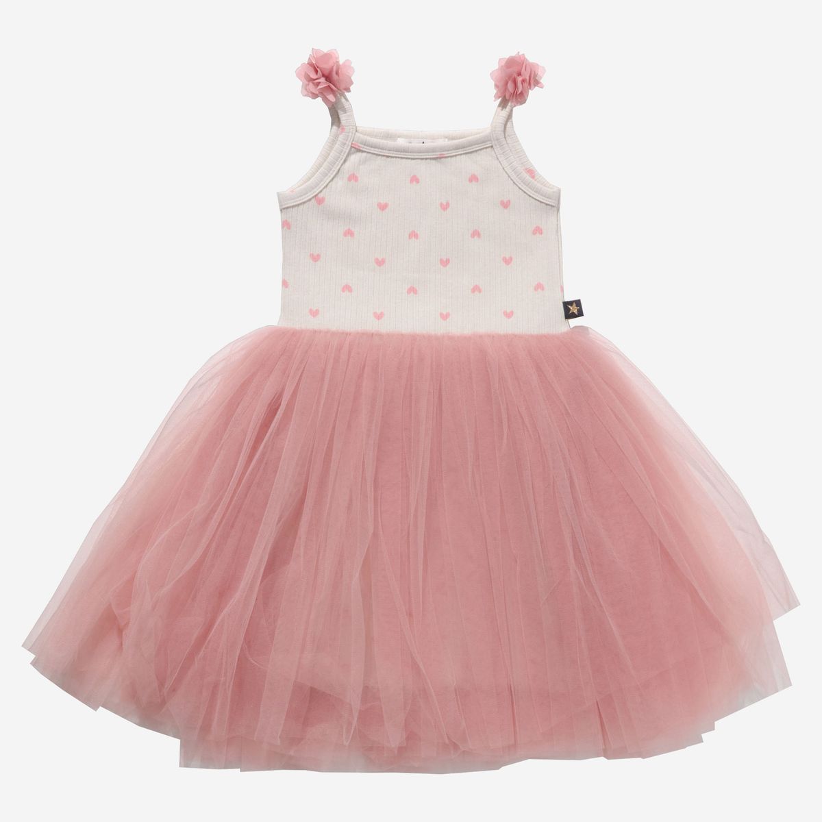 Petite Hailey Vintage Floral 6-Layer Pink Tutu Dress for Girls - Perfect for Birthday Parties, Photo Shoots & Special Occasions