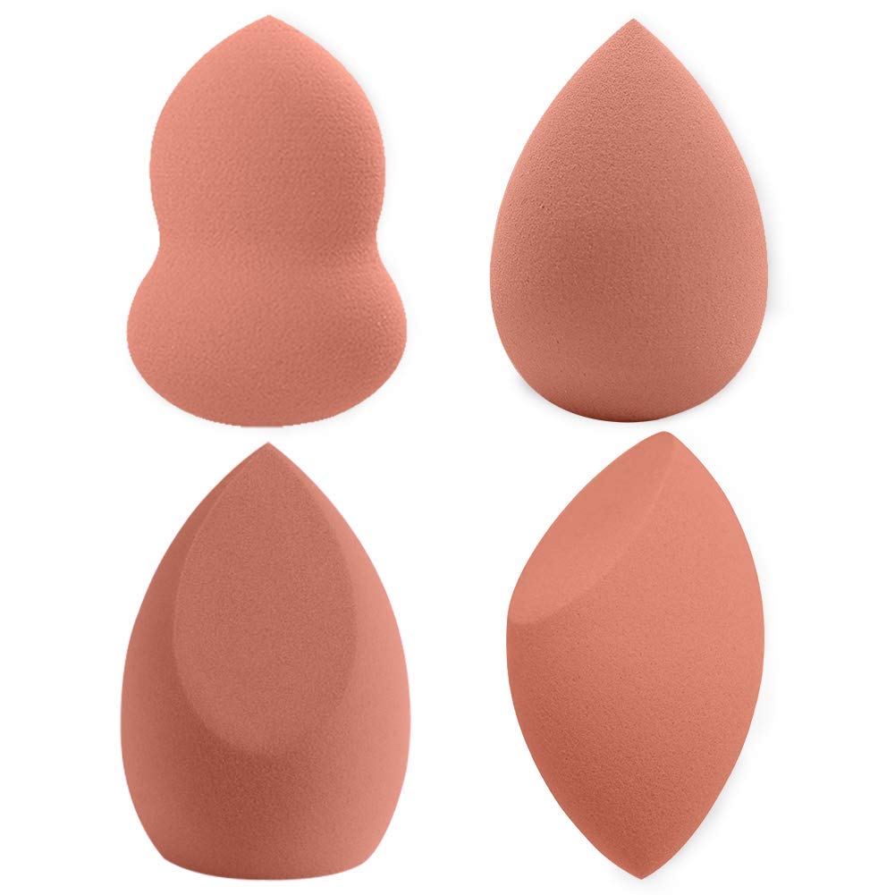 4Pcs Makeup Sponges Blender - Latex Free Beauty Blending Sponge for Flawless Liquid, Cream & Powder Foundation Application | Perfect for Daily Makeup, Contouring & Professional Makeup Artists