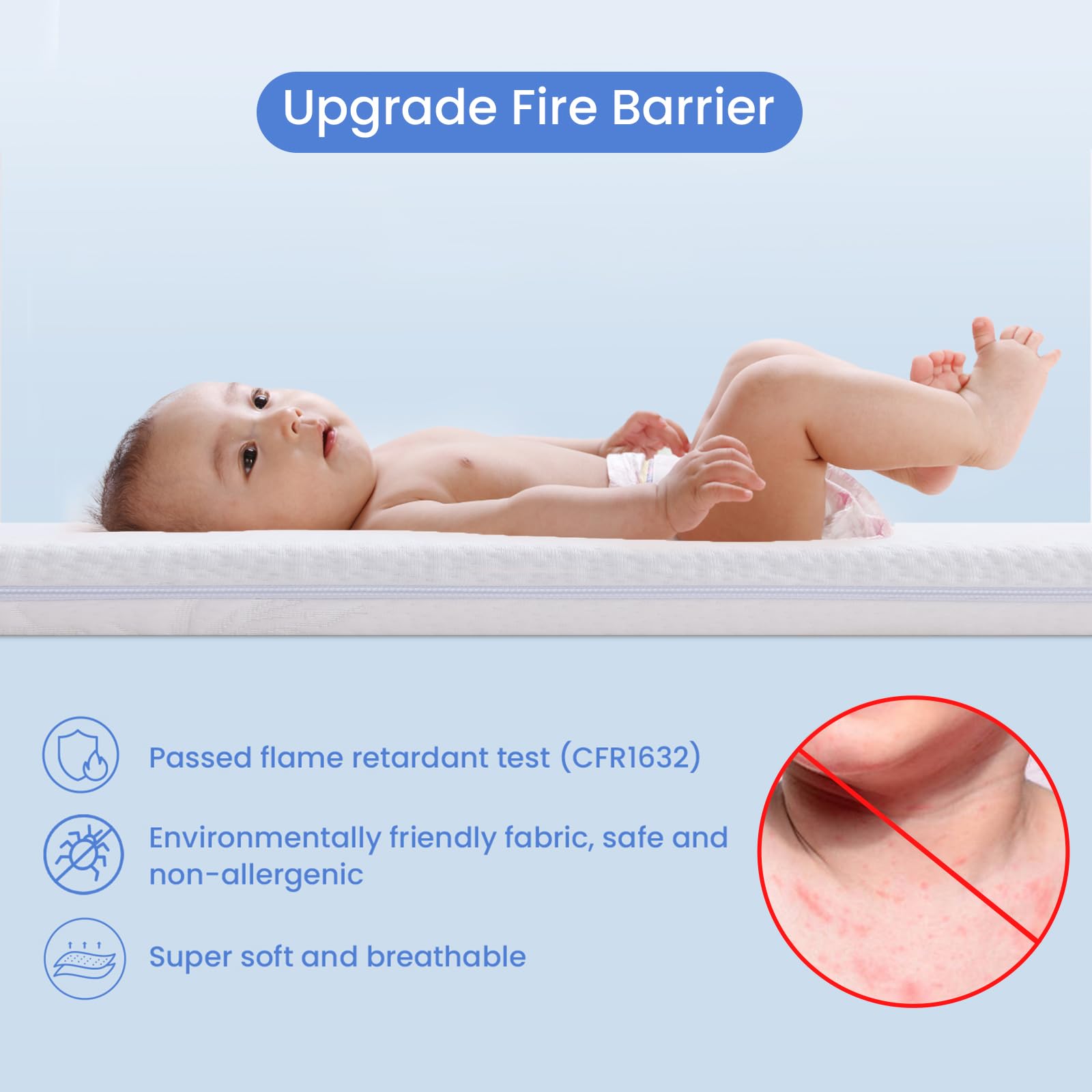 Baby Bassinet Mattress Pad 30x18x1.5 Inches - Bamboo Fiber & Microfiber Cover with Dual-Side Gel Memory Foam - Waterproof Zippered Design - Fits Halo Bassinest Swivel/Flex/Glide/Premiere/Luxe Series - Perfect for Nursery, Travel & Overnight Sleep