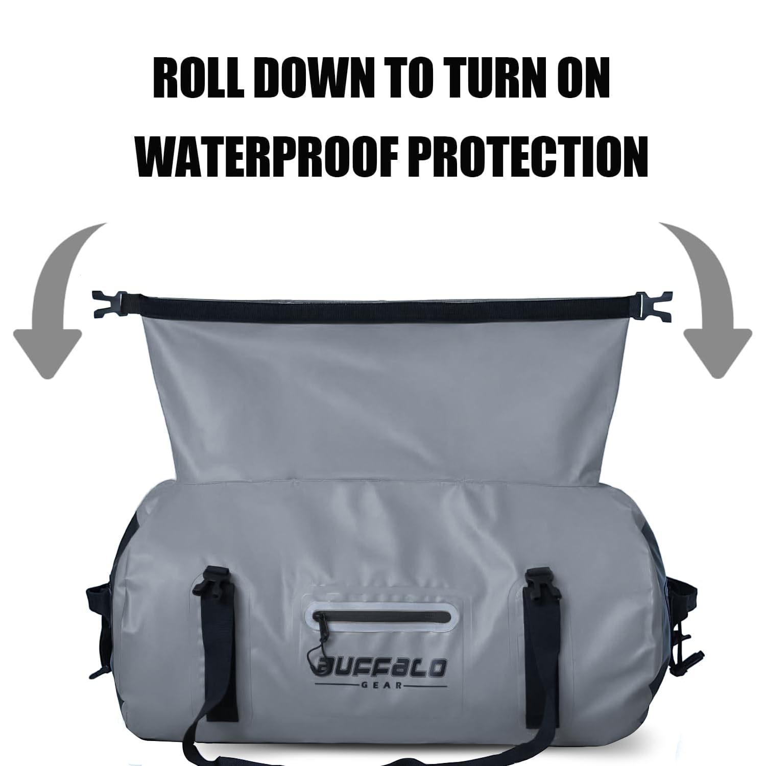 Buffalo Gear Waterproof Duffle Bag 40L 60L 80L - Heavy Duty Roll-top Dry Bag for Travel, Kayaking, Rafting, Boating, Fishing & Camping - Ideal for Outdoor Adventures and Water Sports