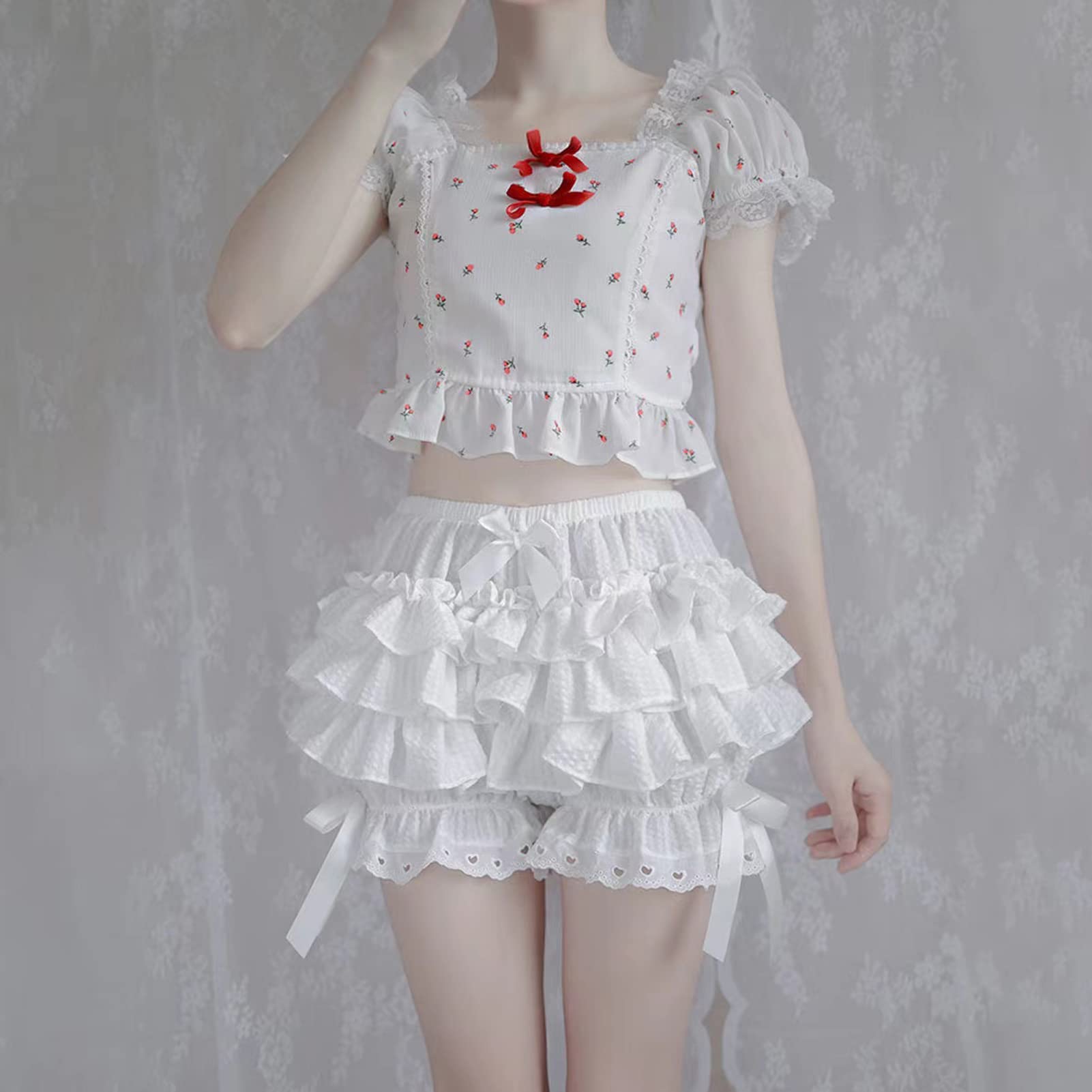 Women's Lolita Bloomers - Plush Ruffled Pumpkin Pants Shorts for Cosplay, Gothic Fashion & Kawaii Outfits