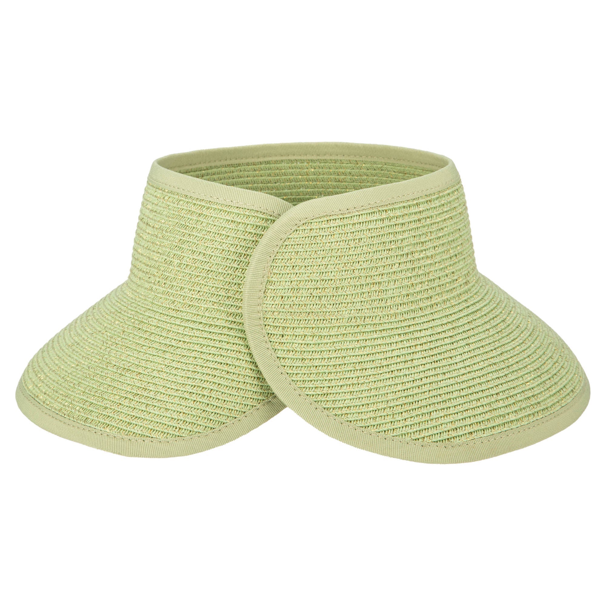 Shimmer Ultrabraid Mini Roll Up Visor with Gold Lurex - Stylish Hair Accessory for Women, Perfect for Beach, Pool, and Summer Outdoor Activities