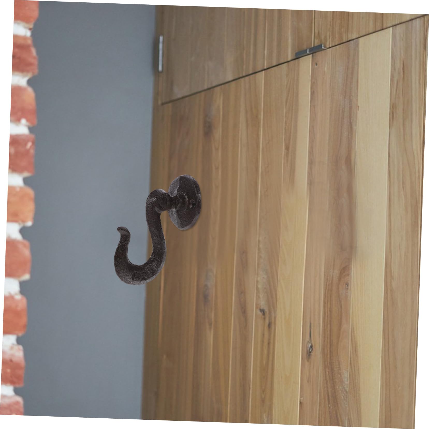 2-Pack Heavy Duty Cast Iron Wall Hooks - VINTORKY Coat Hangers for Garage, Entryway & Closet Organization - Sturdy Wall Mount Hangers for Jackets, Hats & Bags