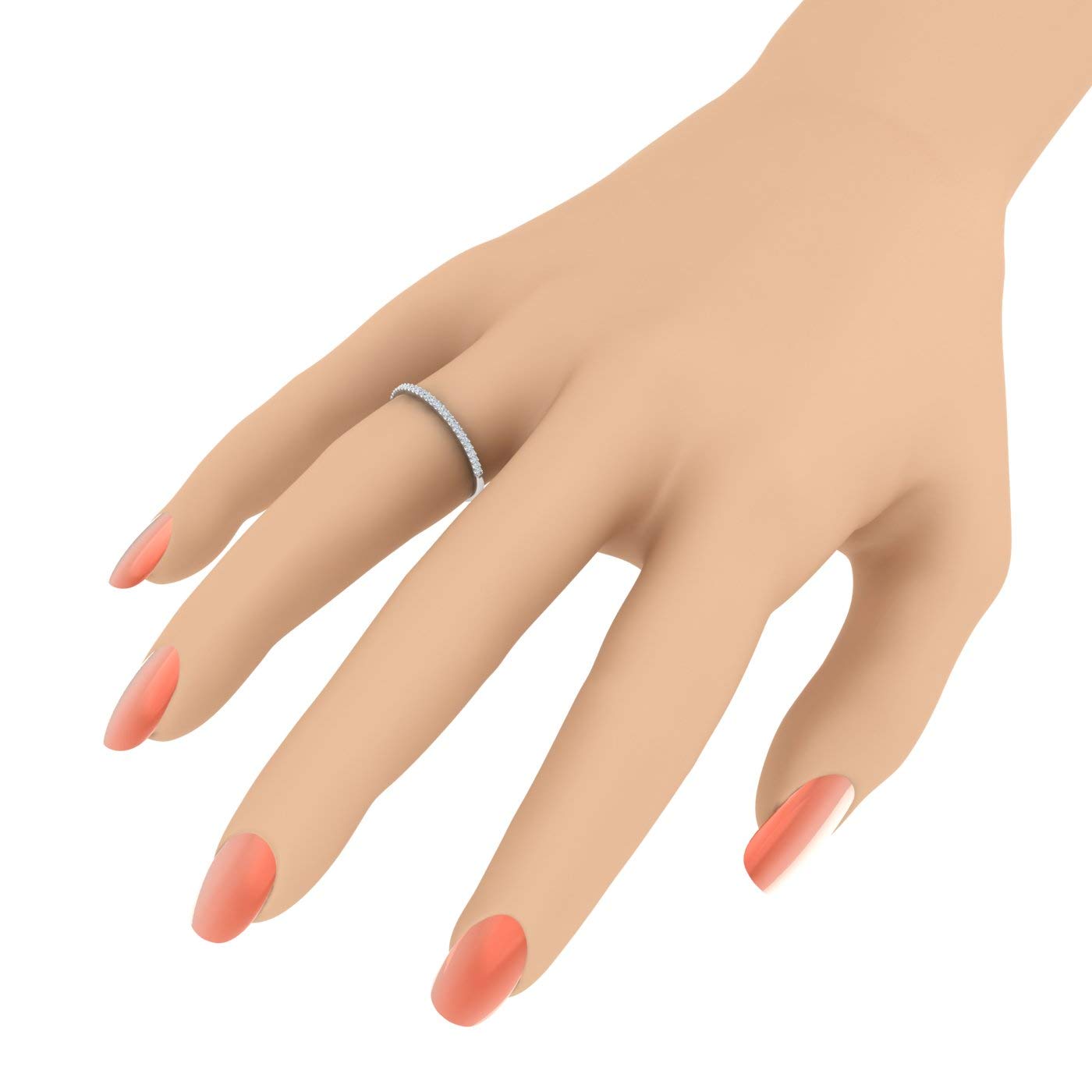 0.08 Carat IGI Certified Diamond Stackable Ring in 10K Gold for Women - Perfect Wedding Anniversary Gift, Bridal Jewelry & Everyday Elegance