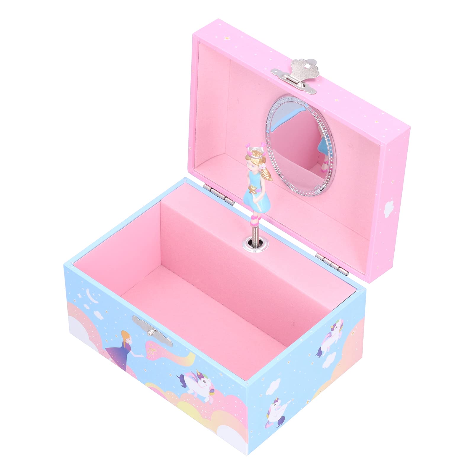 Zerodis Musical Jewelry Storage Box - Unique Decorative Music Box for Jewelry Organization & Small Item Storage - Perfect for Bedroom, Vanity, Gift Giving & Daily Use (D Music Box Design)