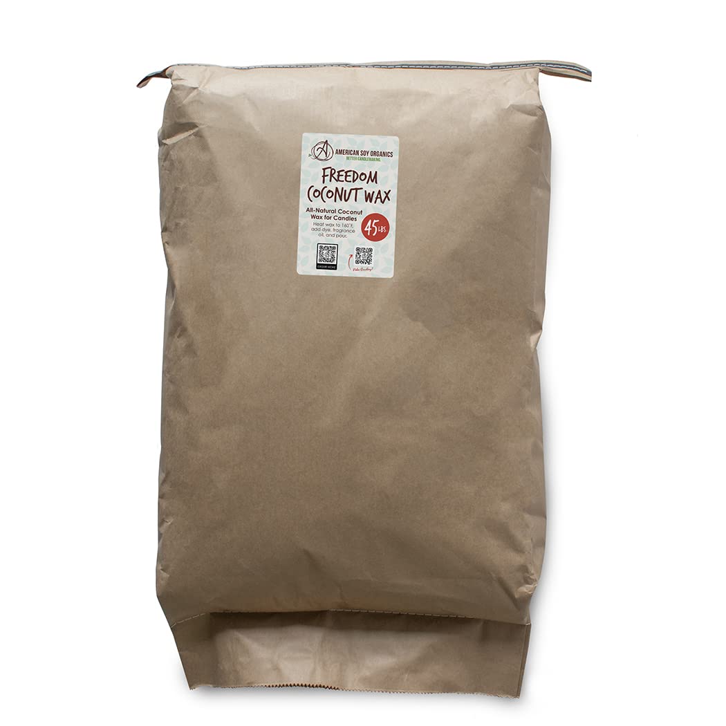 Premium Organic Coconut Soy Wax Beads for Candle Making - 45 lbs Natural, Paraffin-Free & Beeswax-Free Candle Wax Supplies - Perfect for Container Candles, Tealights, Wax Melts - Ideal for DIY Home Decor, Spa Relaxation & Gift Making