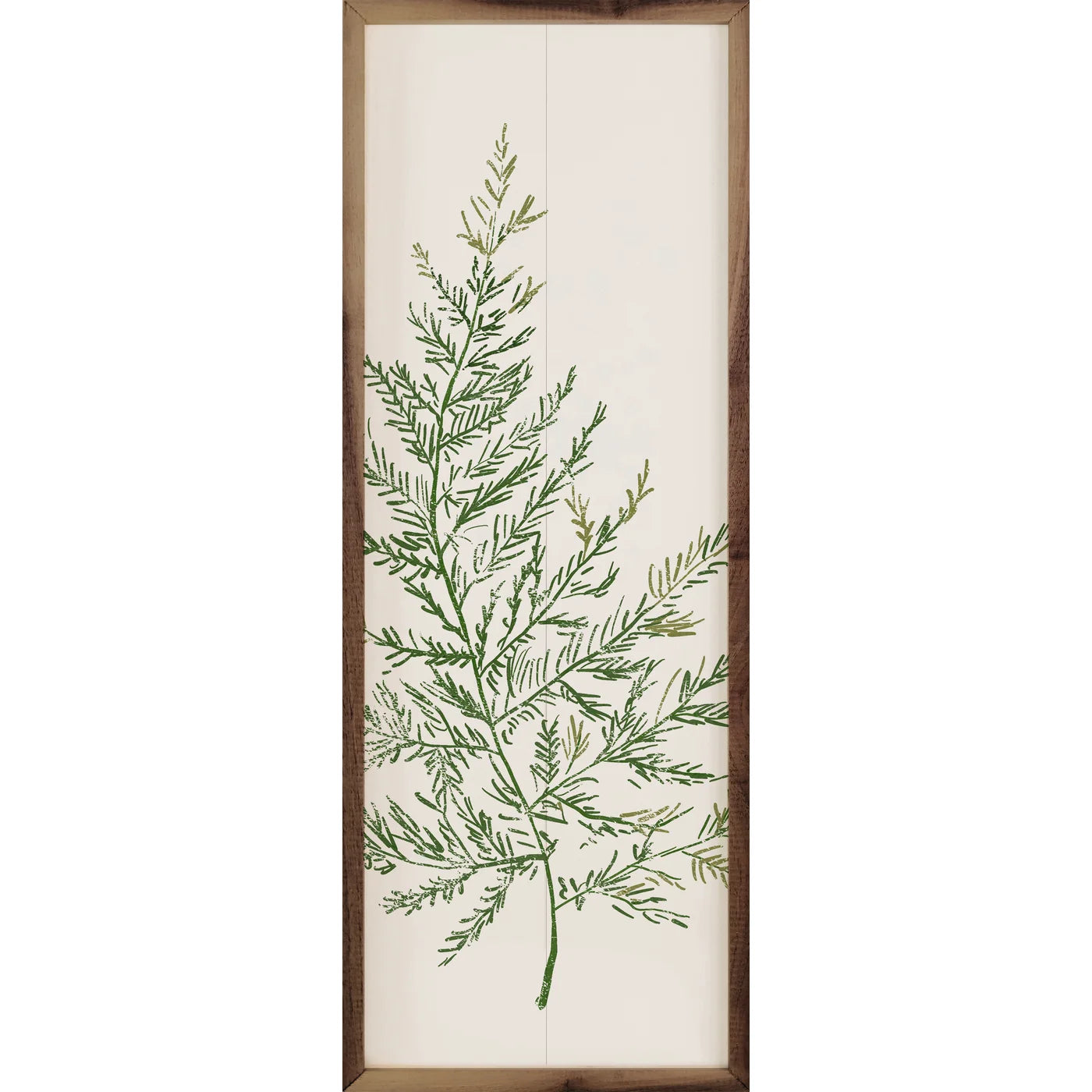 Distressed Leaf Three Wood Framed Print - Rustic Nature Wall Art Decor for Living Room, Bedroom & Office - Perfect for Farmhouse, Bohemian & Modern Interior Design Styles