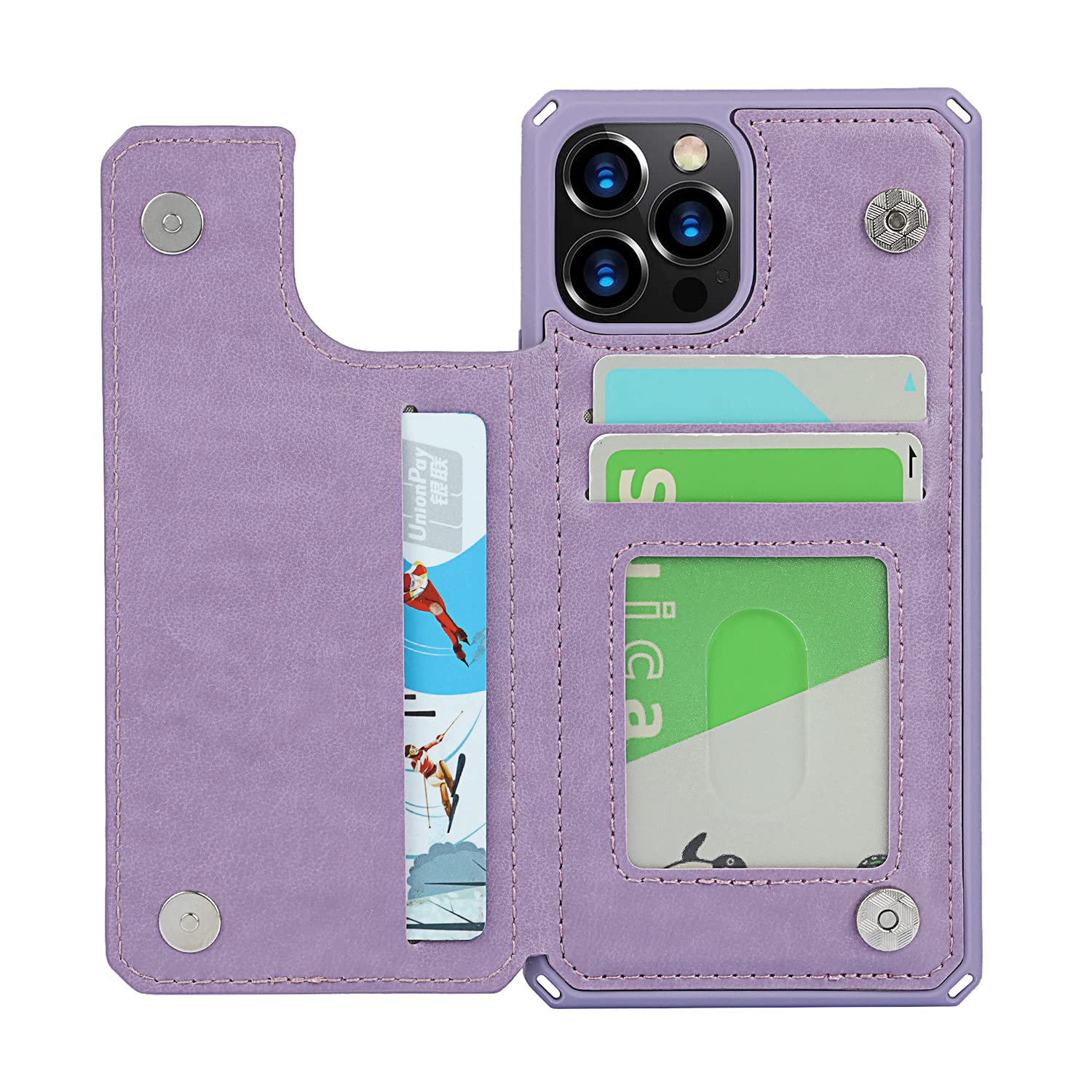 Premium Leather Shockproof Wallet Case for iPhone 12/12 Pro (6.1