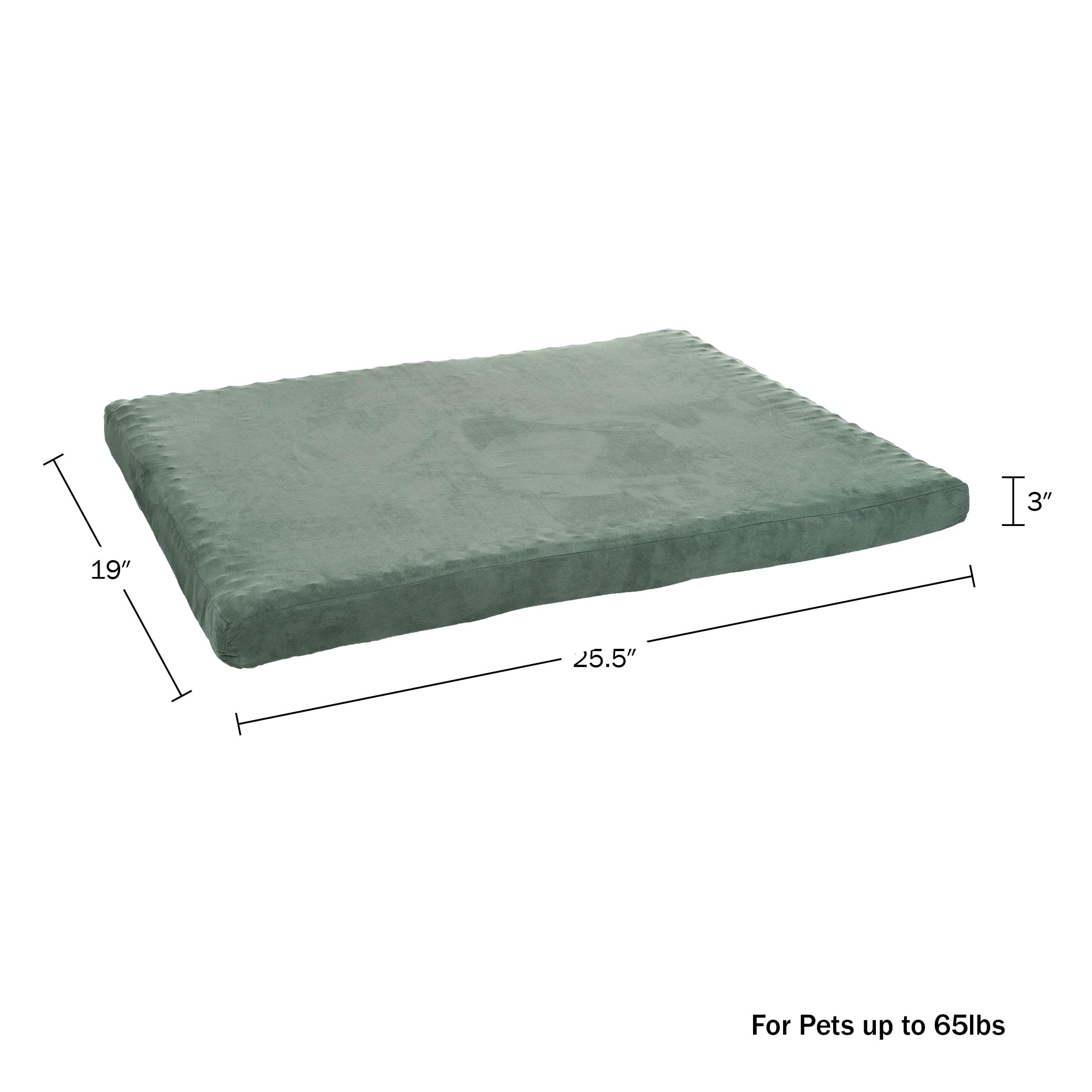 Orthopedic Dog Bed for Small Dogs - Water-Resistant, Non-Slip Bottom & Removable Washable Cover - 25.5 Inch Egg Crate Foam Pet Bed - Perfect for Puppies & Senior Dogs - Ideal for Crates, Living Rooms & Bedrooms (Green) by PETMAKER