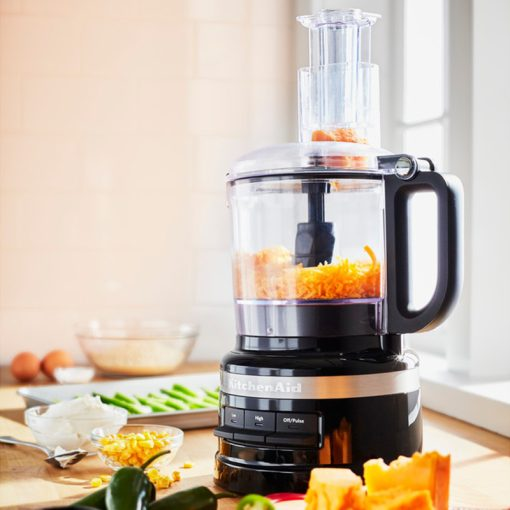 KitchenAid 1.7L Food Processor - Onyx Black | Powerful 350W Motor | 3 Speeds & Pulse Function | Perfect for Chopping, Slicing & Dough Making | Ideal for Home Cooking & Meal Prep