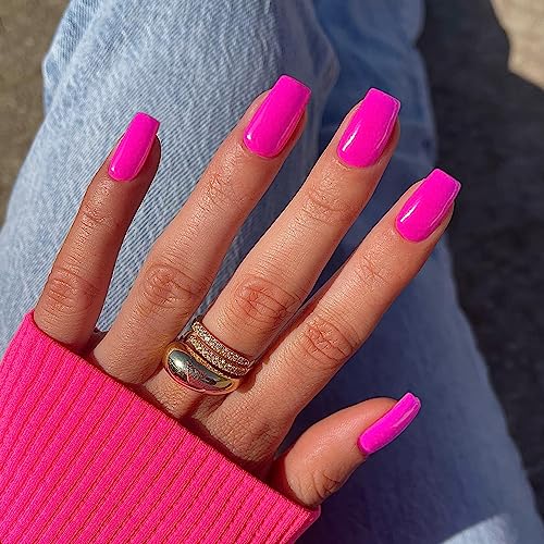 glossy hot pink