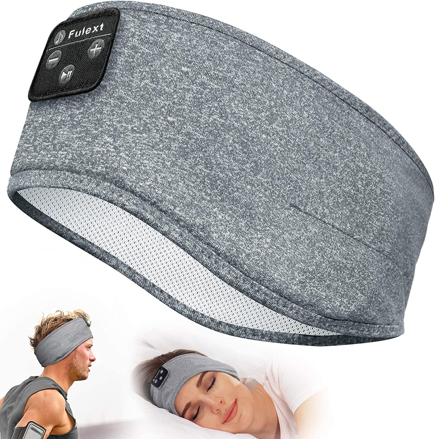 Wireless Bluetooth Sleep Headphones - Comfortable Sports Headband with Built-in Speakers for Side Sleepers, Meditation & Nighttime Relaxation
