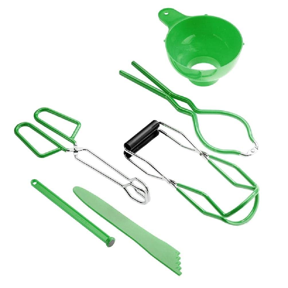 Premium Canning Kit with Can Funnel, Jar Lifter, Lid Wrench, Bubble Popper & Tongs - Complete Home Canning Supplies for Jams, Pickles & Preserves - Perfect for Mason Jars, Home Food Storage & DIY Canning Projects