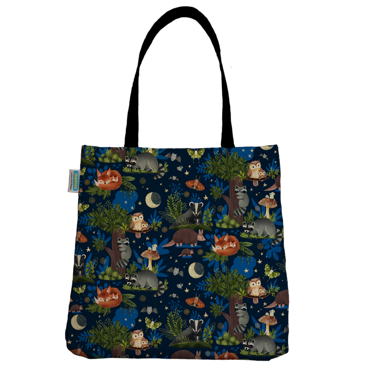 Thirsties Simple Tote Bag - Reusable Grocery Shopping Bag with Pockets | Eco-Friendly Cotton Tote for Groceries, Beach, Work & Travel
