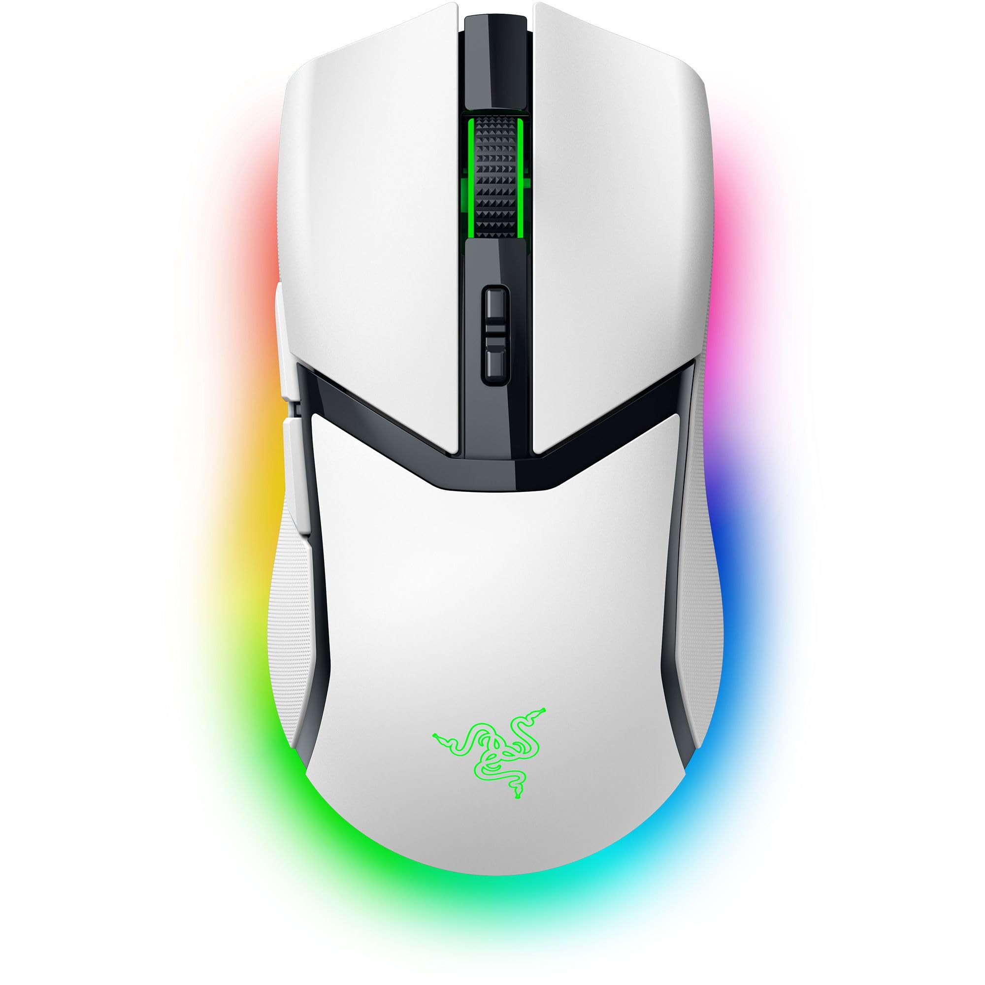 Razer Cobra Pro Wireless Gaming Mouse - 10 Programmable Buttons, Chroma RGB Lighting, 30K DPI Optical Sensor, Gen-3 Optical Switches - 2.4GHz/Bluetooth/USB-C Connectivity - 170-Hour Battery Life (White) - Perfect for Esports, FPS & MMO Gaming